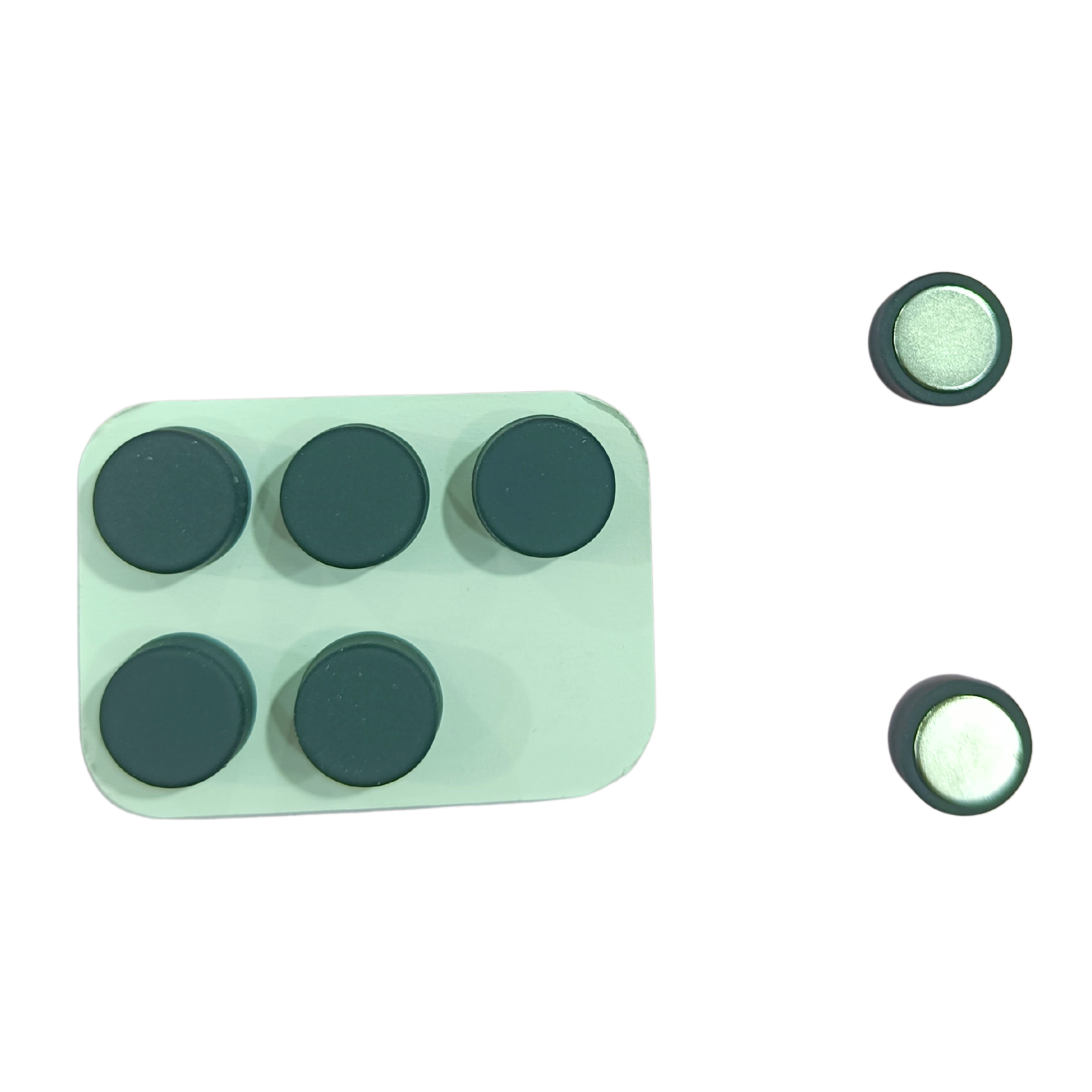 🧲 Classic Round Hijab Magnets – Box of 6 (Black)- MP-016