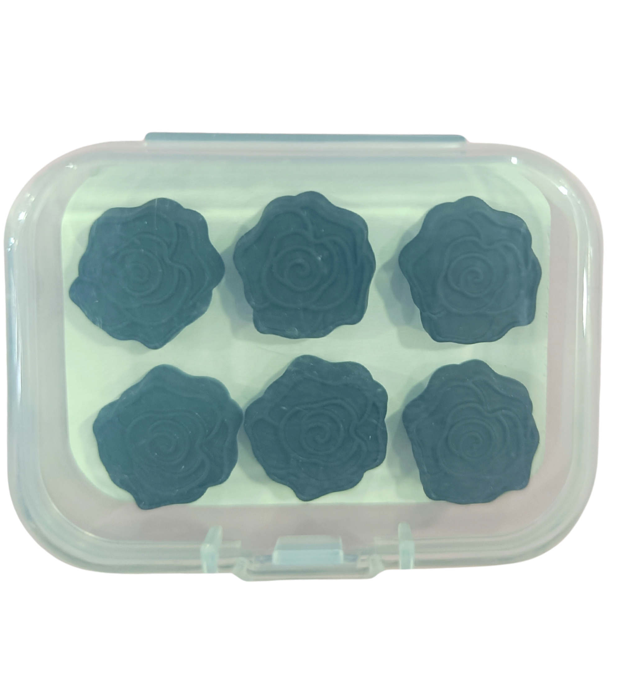 🧲Designer Hijab Magnets Set – Box of 6 (Rose Shape)- MP-014