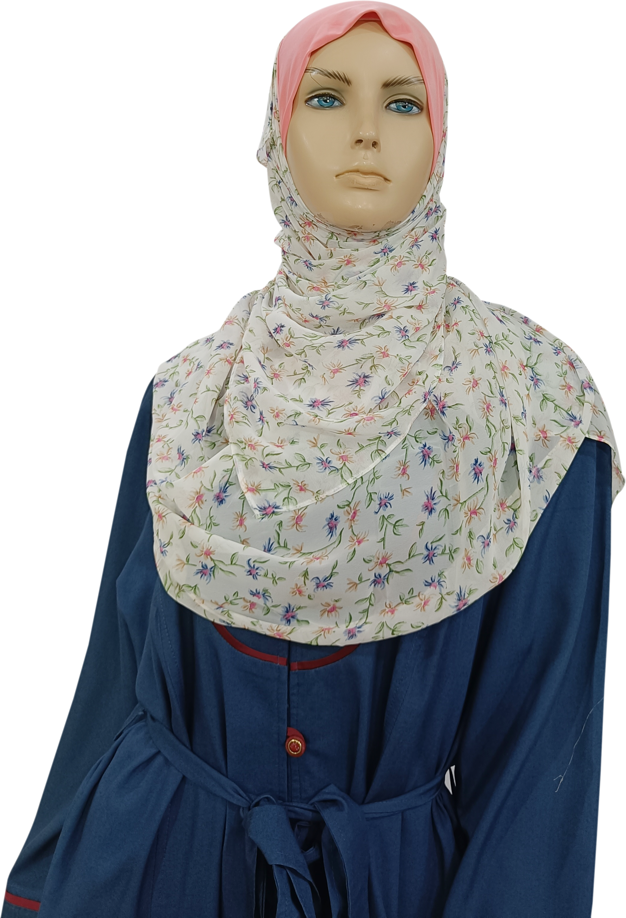 Mona Hijab - White Floral - B002P008