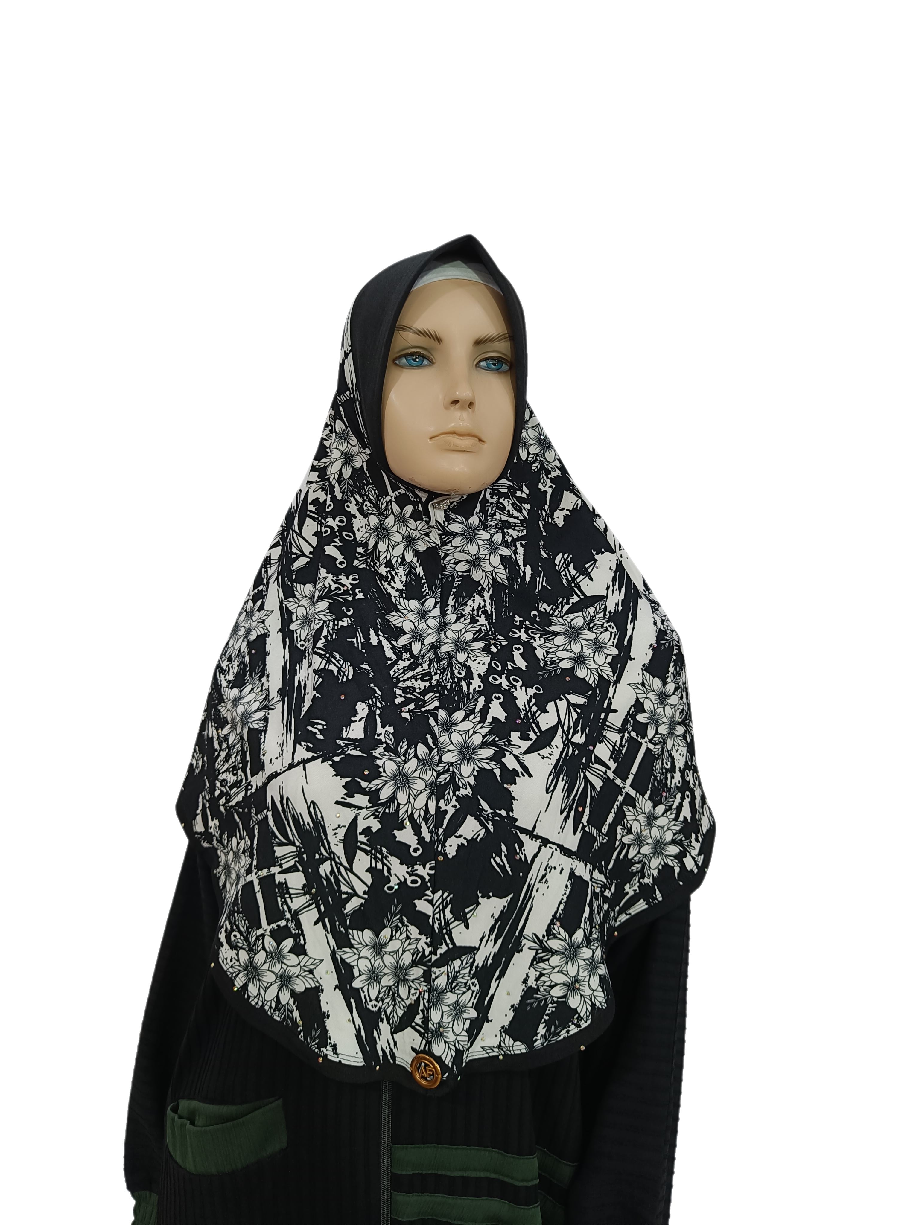 Printed Moss Crepe Hijab - B006P001