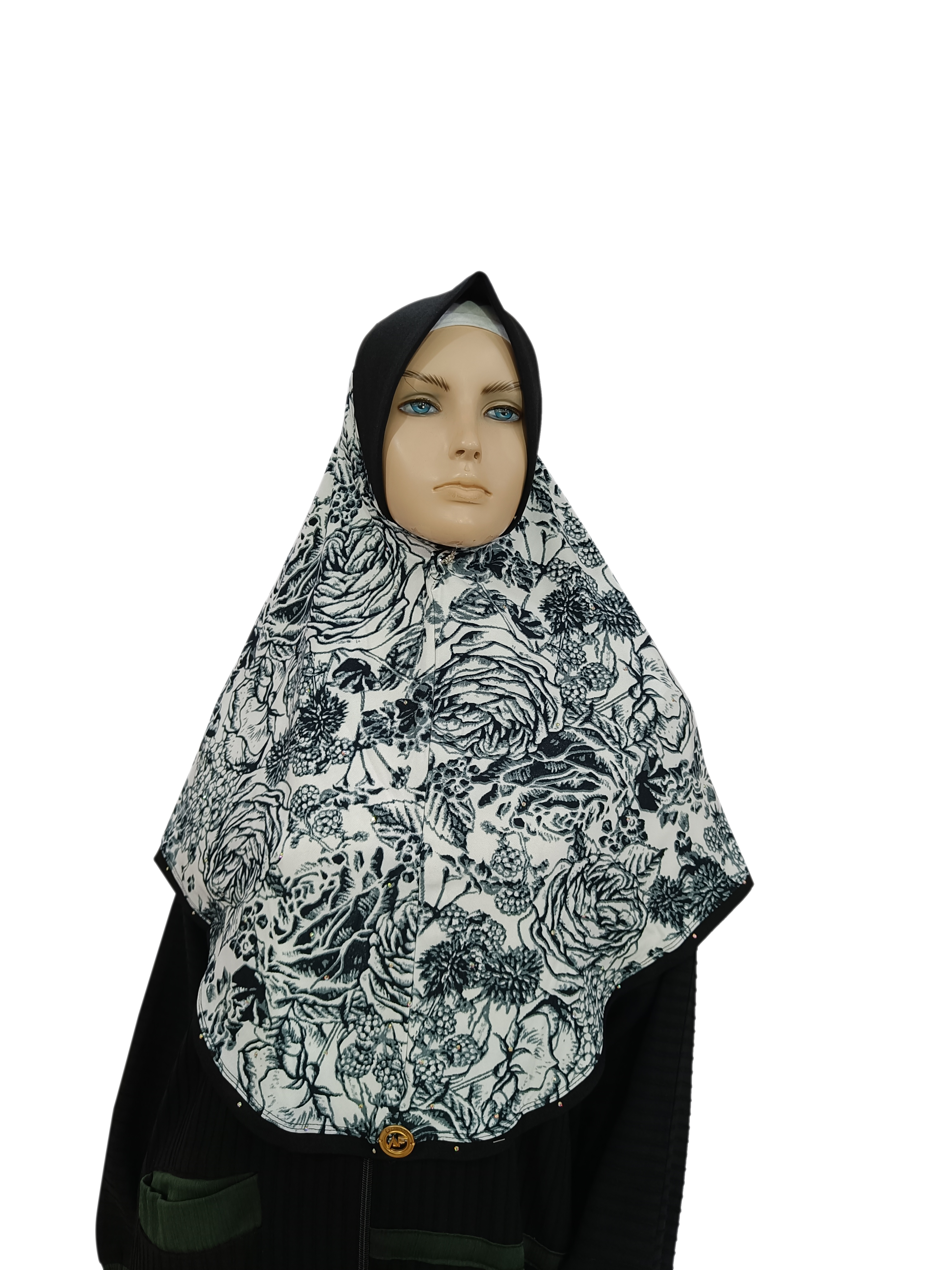 Printed Moss Crepe Hijab - B006P005