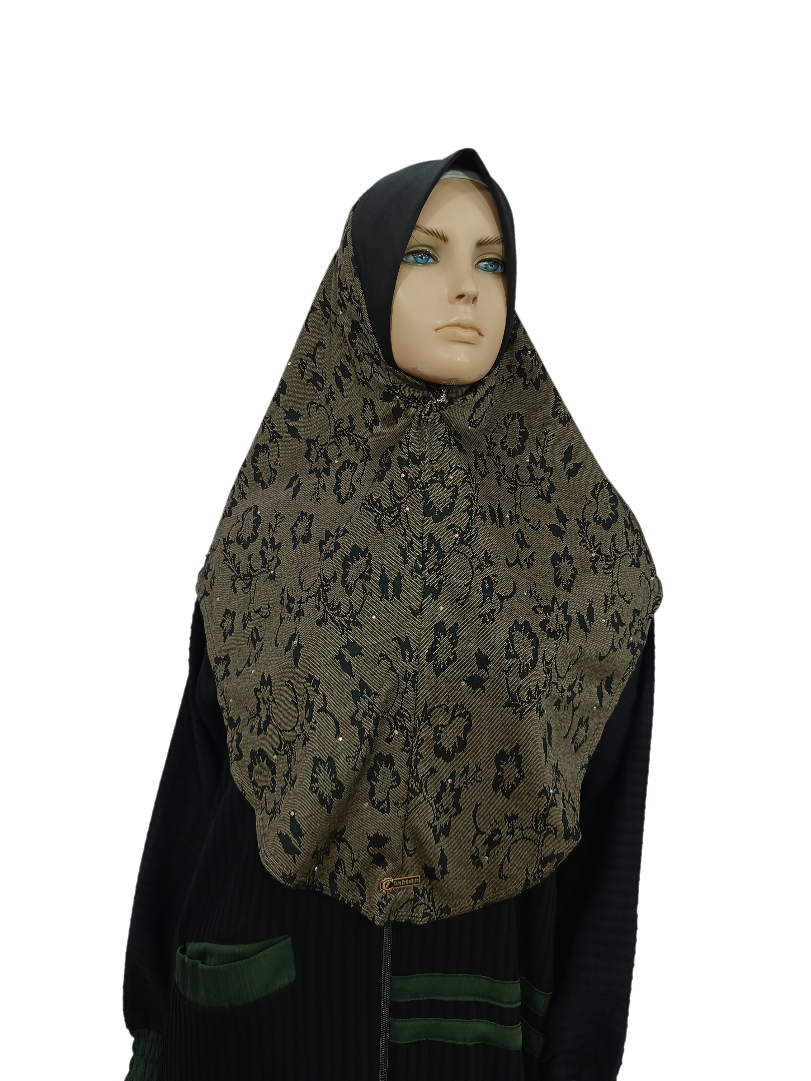 Printed Denim Hijab - B006P010