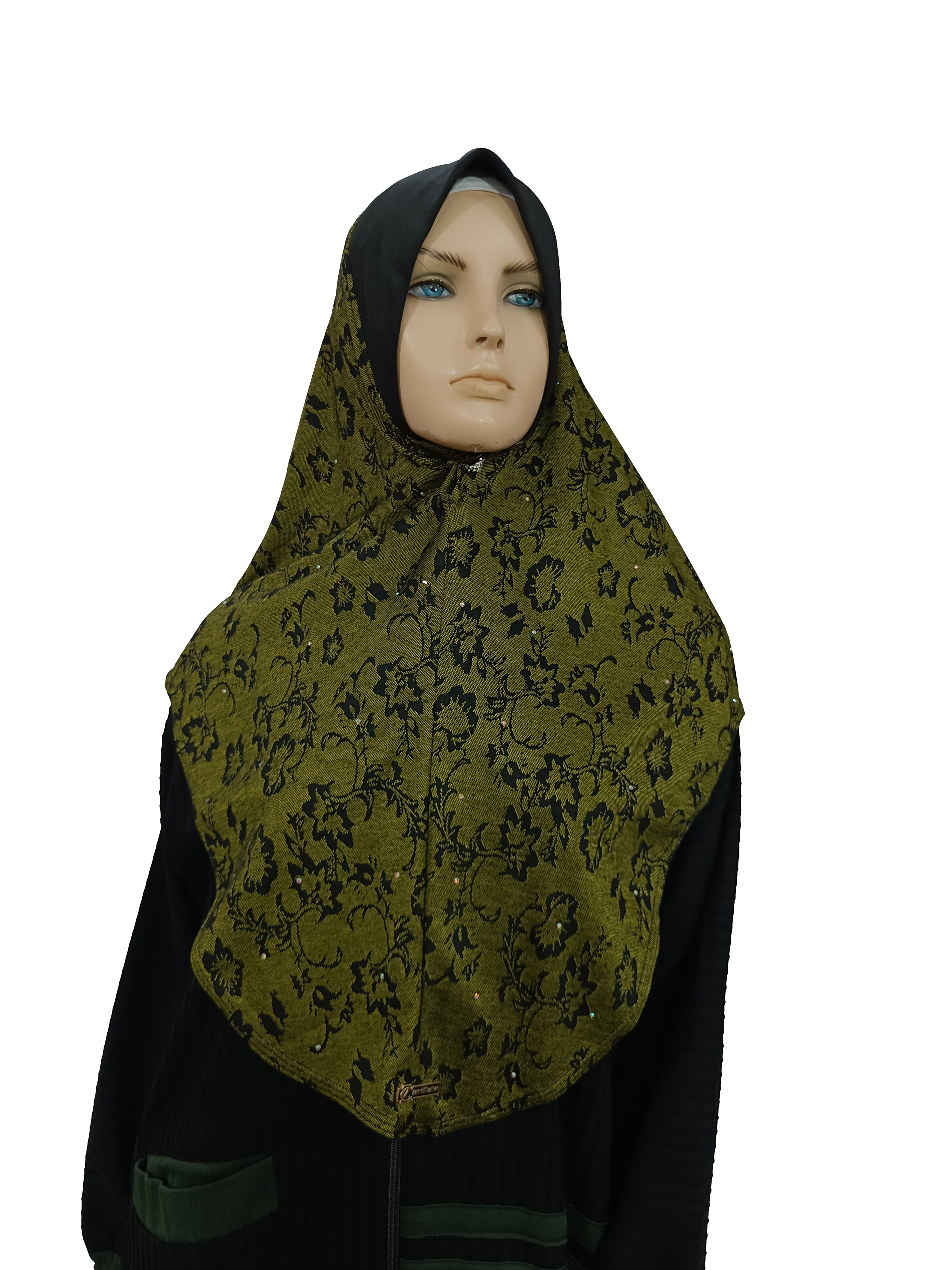 Printed Denim Hijab - B006P012