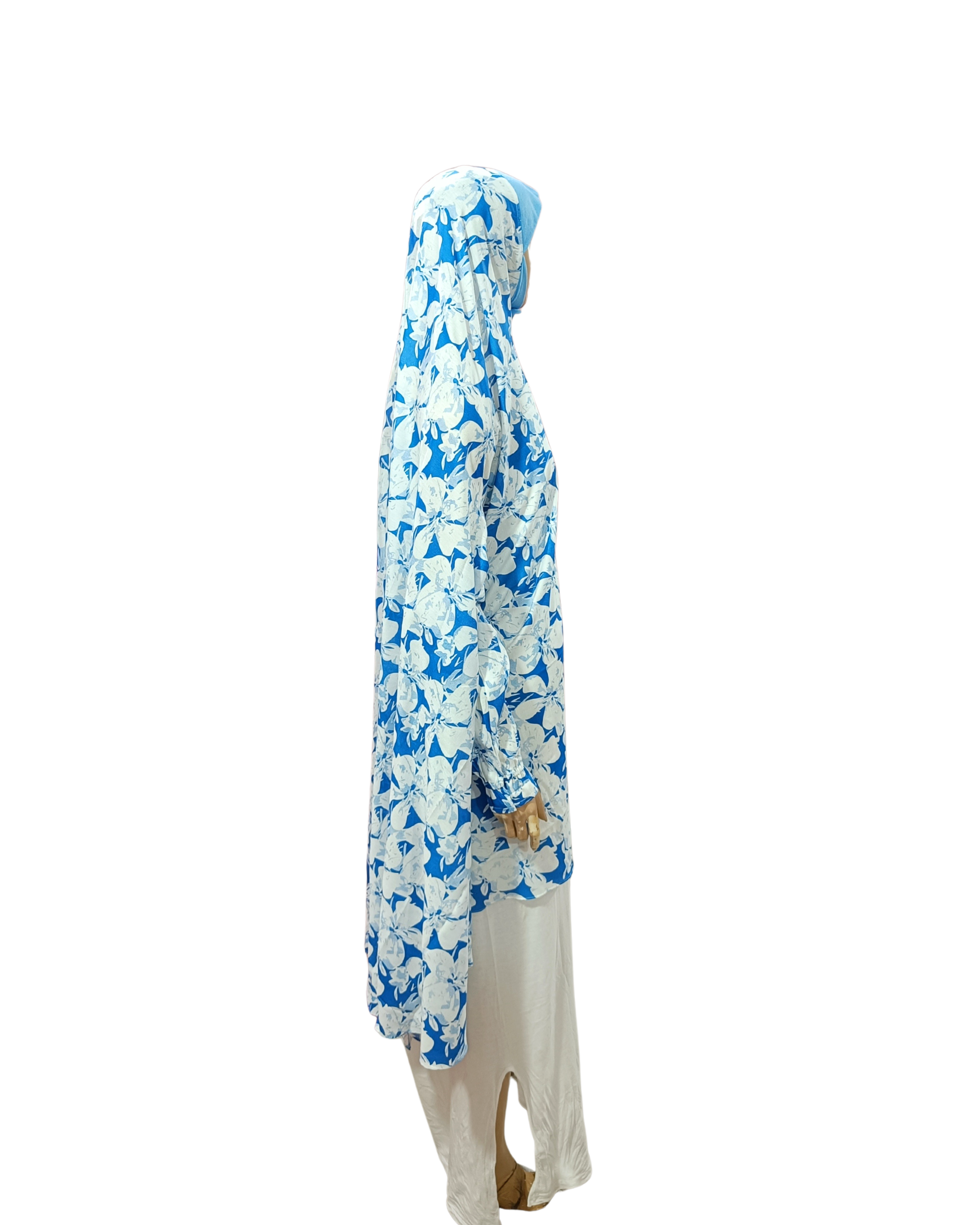 Printed Cotton Namaaz Hijab – Soft, Breathable & Full Coverage.B009P022