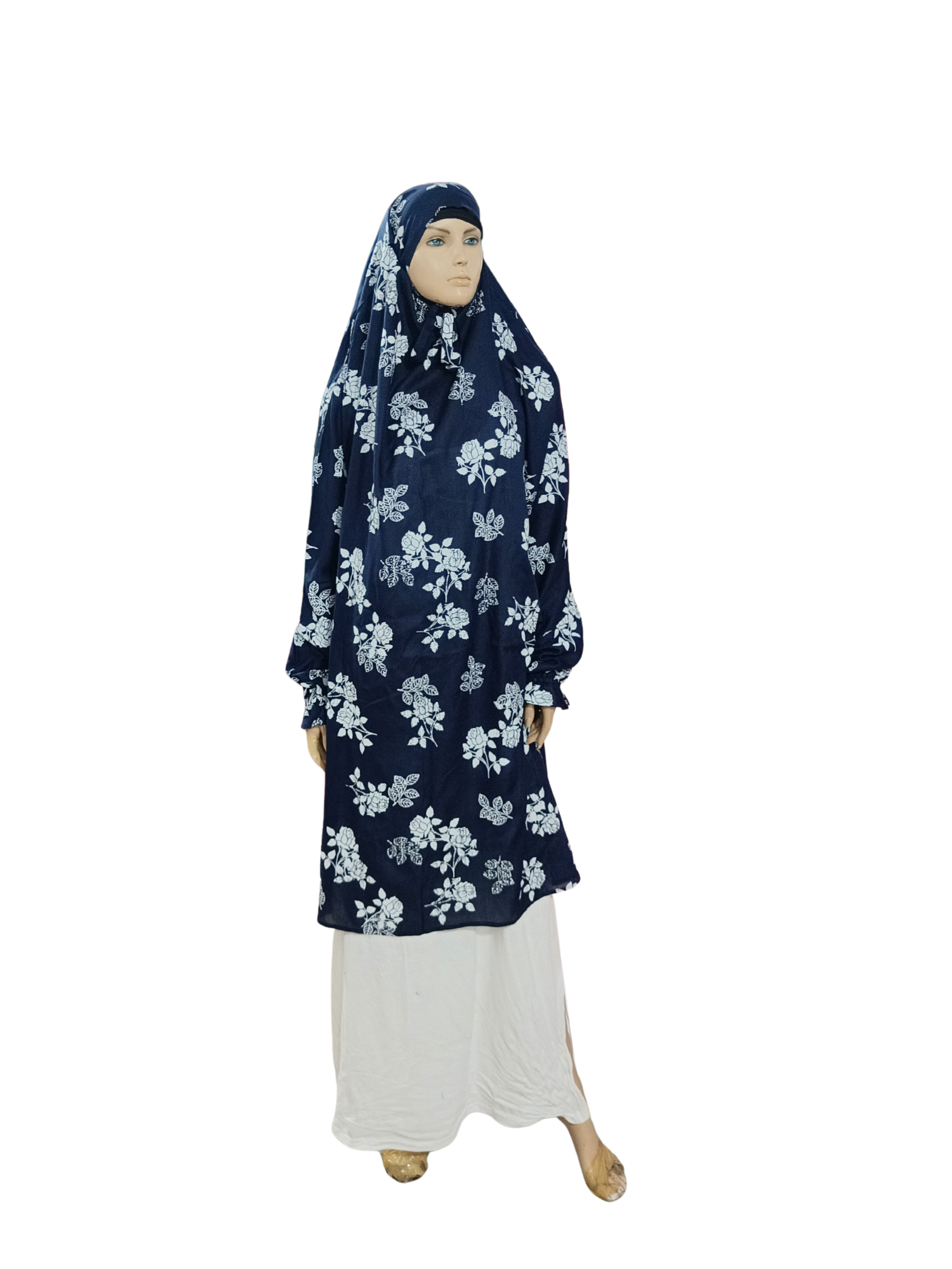 Printed Cotton Namaaz Hijab – Soft, Breathable & Full Coverage.B009P021