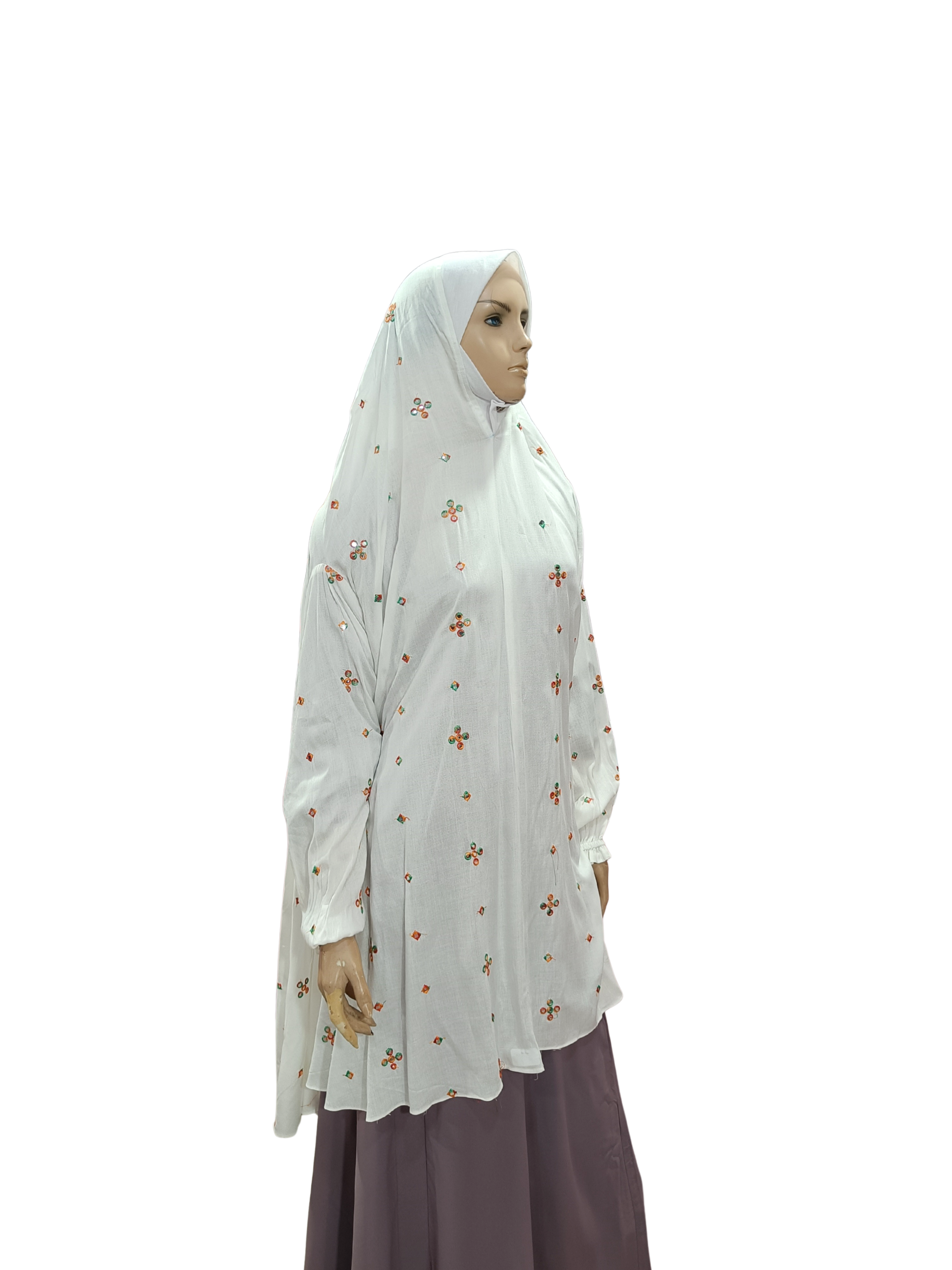 Printed Cotton Namaaz Hijab – Soft, Breathable & Full Coverage.B009P019