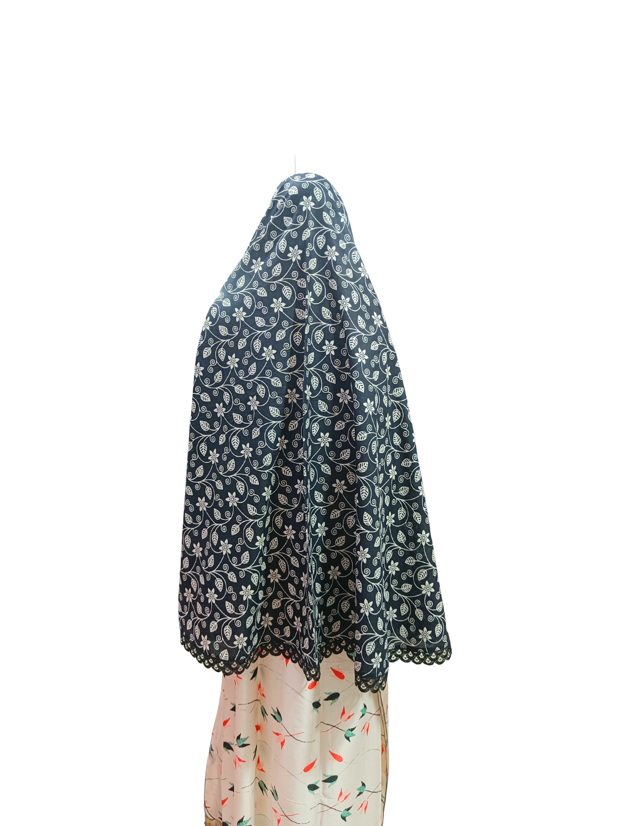 Printed Cotton Namaaz Hijab – Soft, Breathable & Full Coverage.B009P014