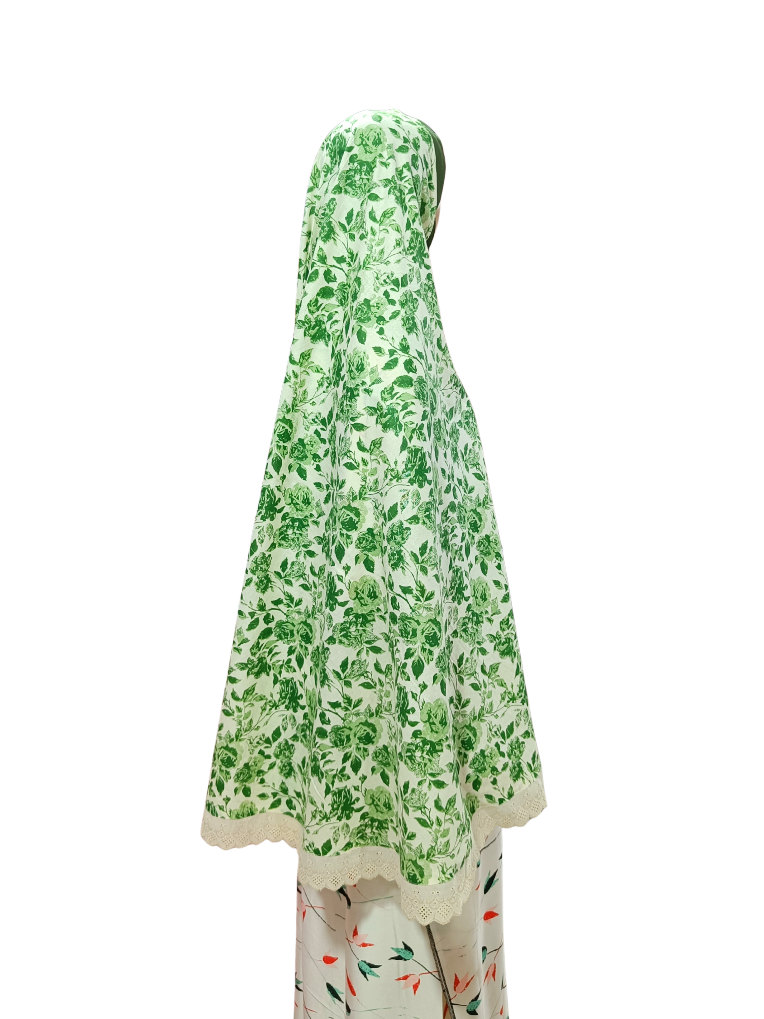 Printed Cotton Namaaz Hijab – Soft, Breathable & Full Coverage.B009P015