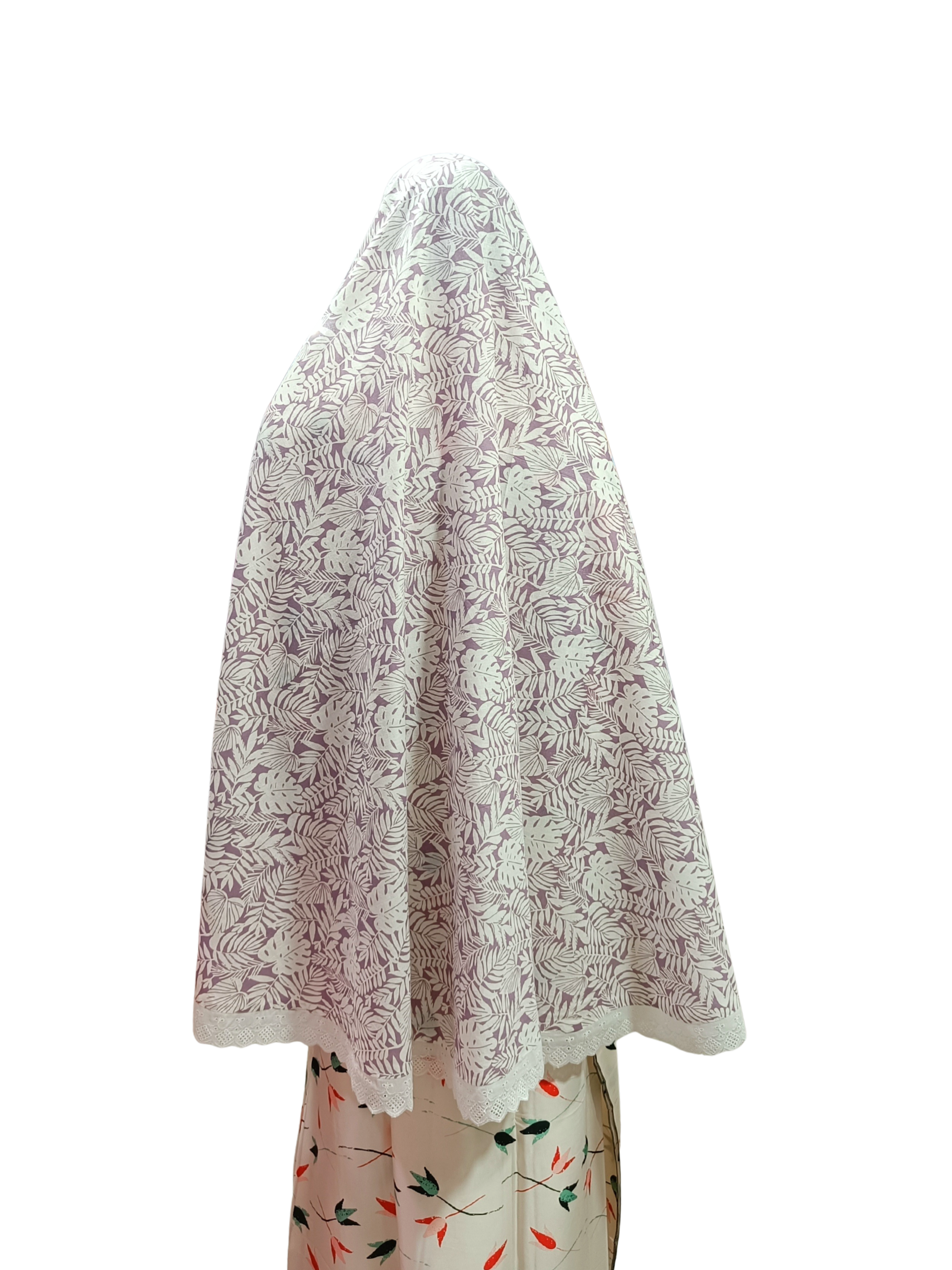 Printed Cotton Namaaz Hijab – Soft, Breathable & Full Coverage.B009P017