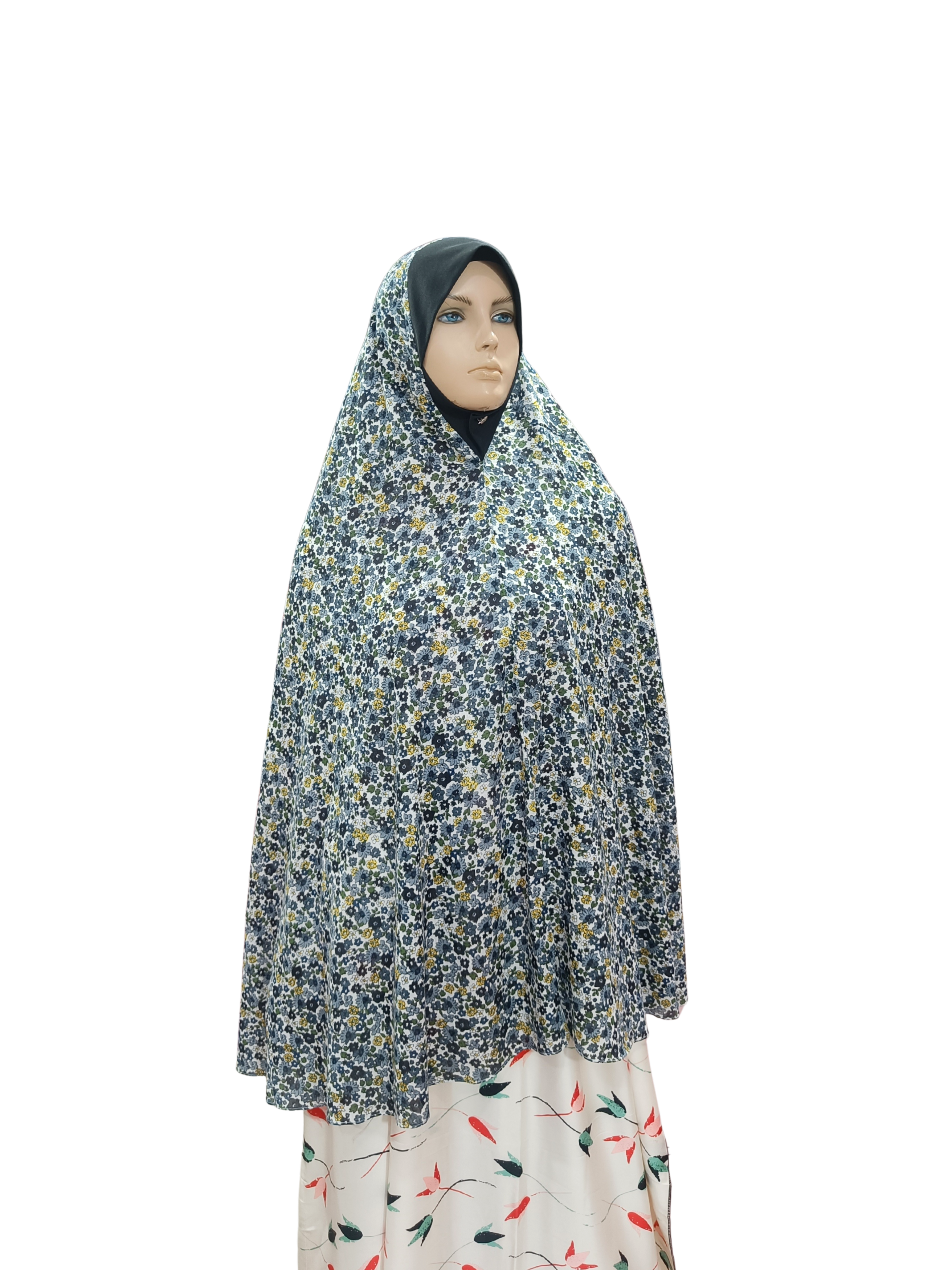 Printed Cotton Namaaz Hijab – Soft, Breathable & Full Coverage.B009P012
