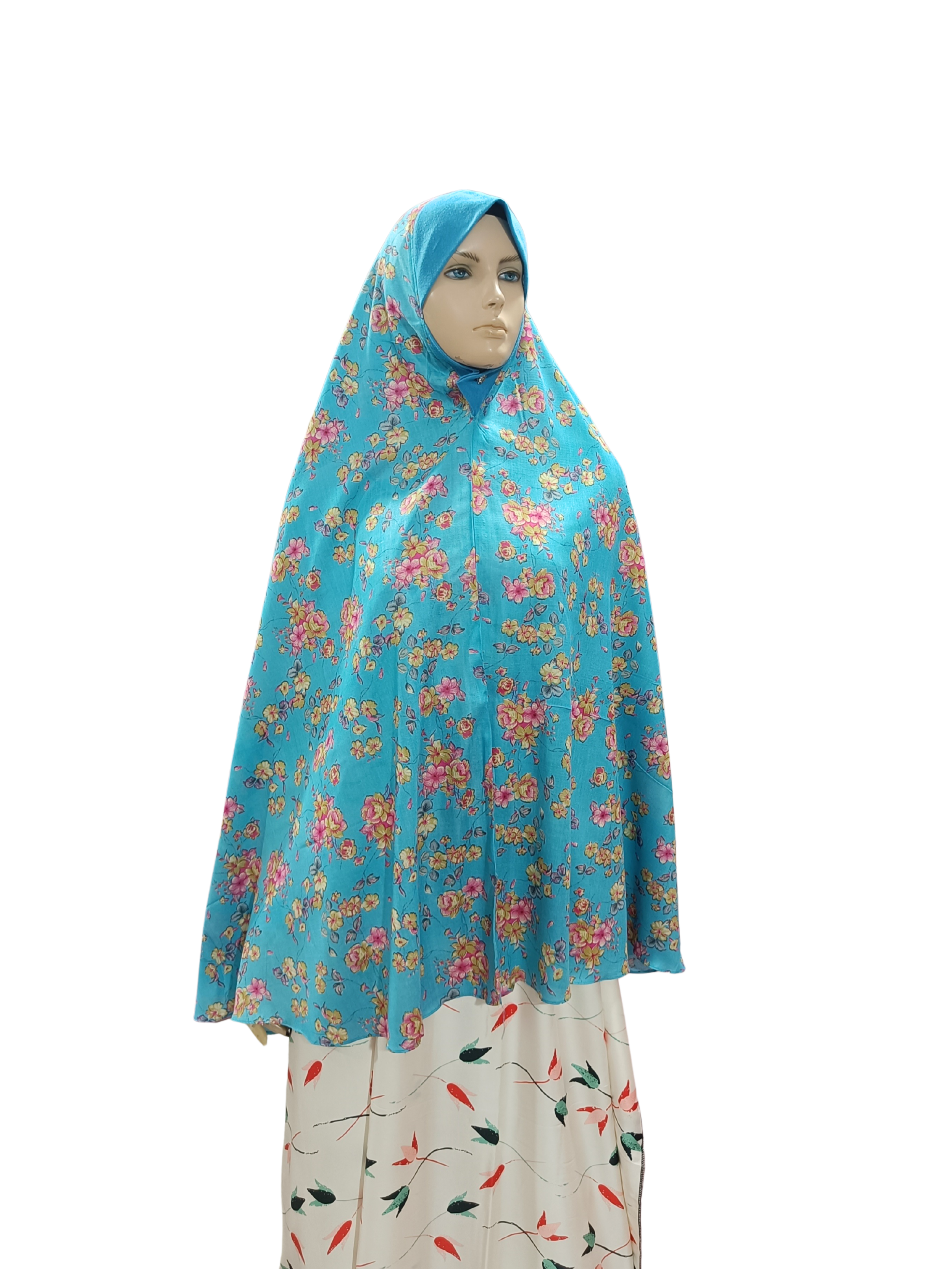 Printed Cotton Namaaz Hijab – Soft, Breathable & Full Coverage.B009P005