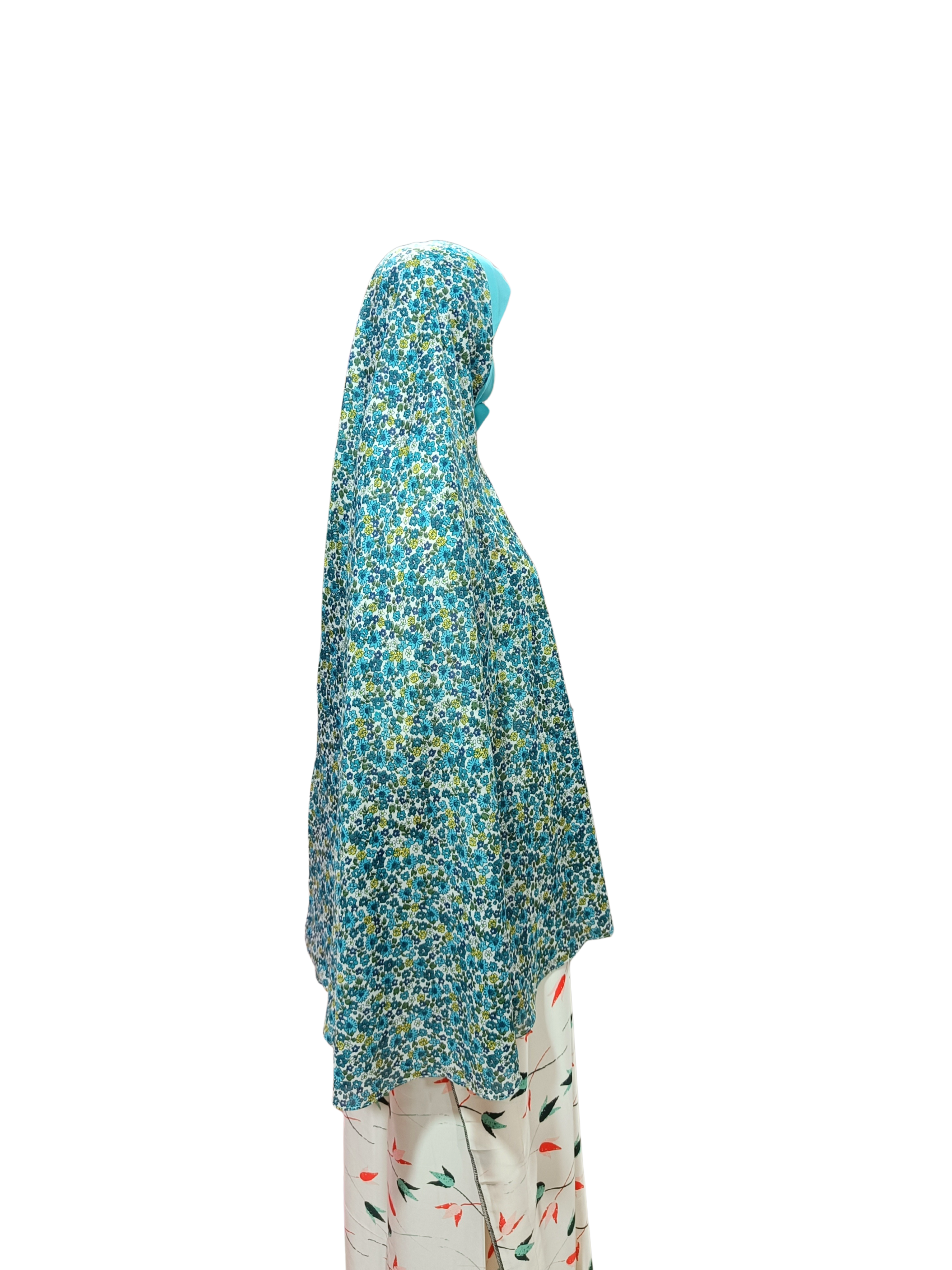 Printed Cotton Namaaz Hijab – Soft, Breathable & Full Coverage.B009P011