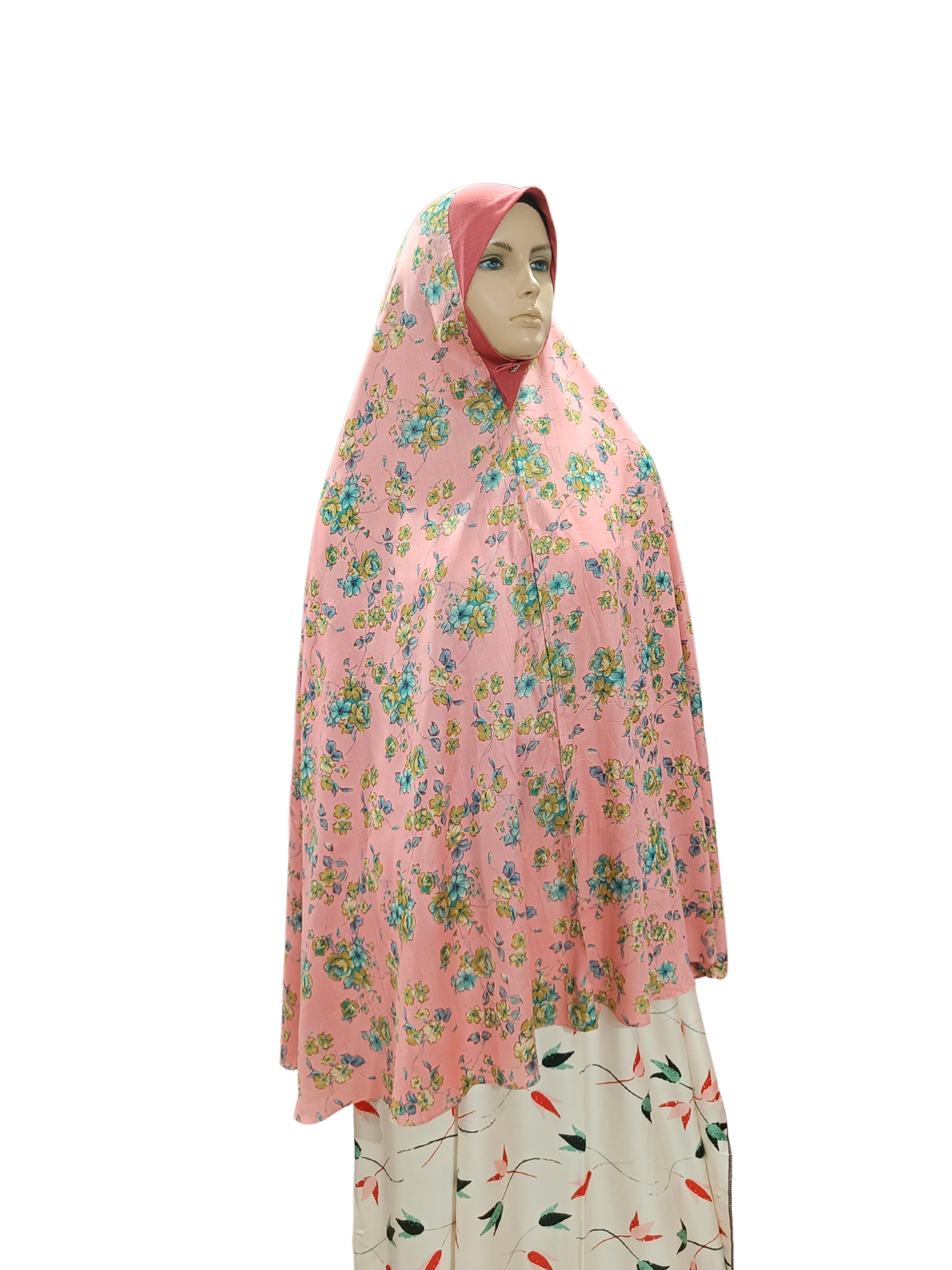 Printed Cotton Namaaz Hijab – Soft, Breathable & Full Coverage.B009P008