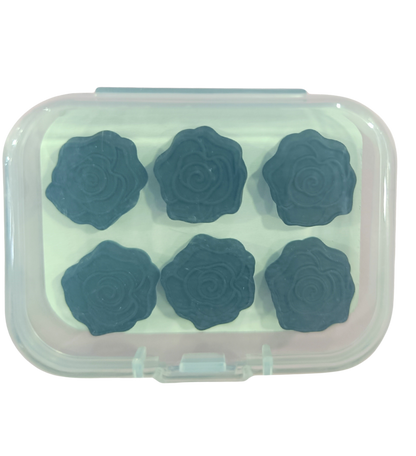 🧲Designer Hijab Magnets Set – Box of 6 (Rose Shape)- MP-014