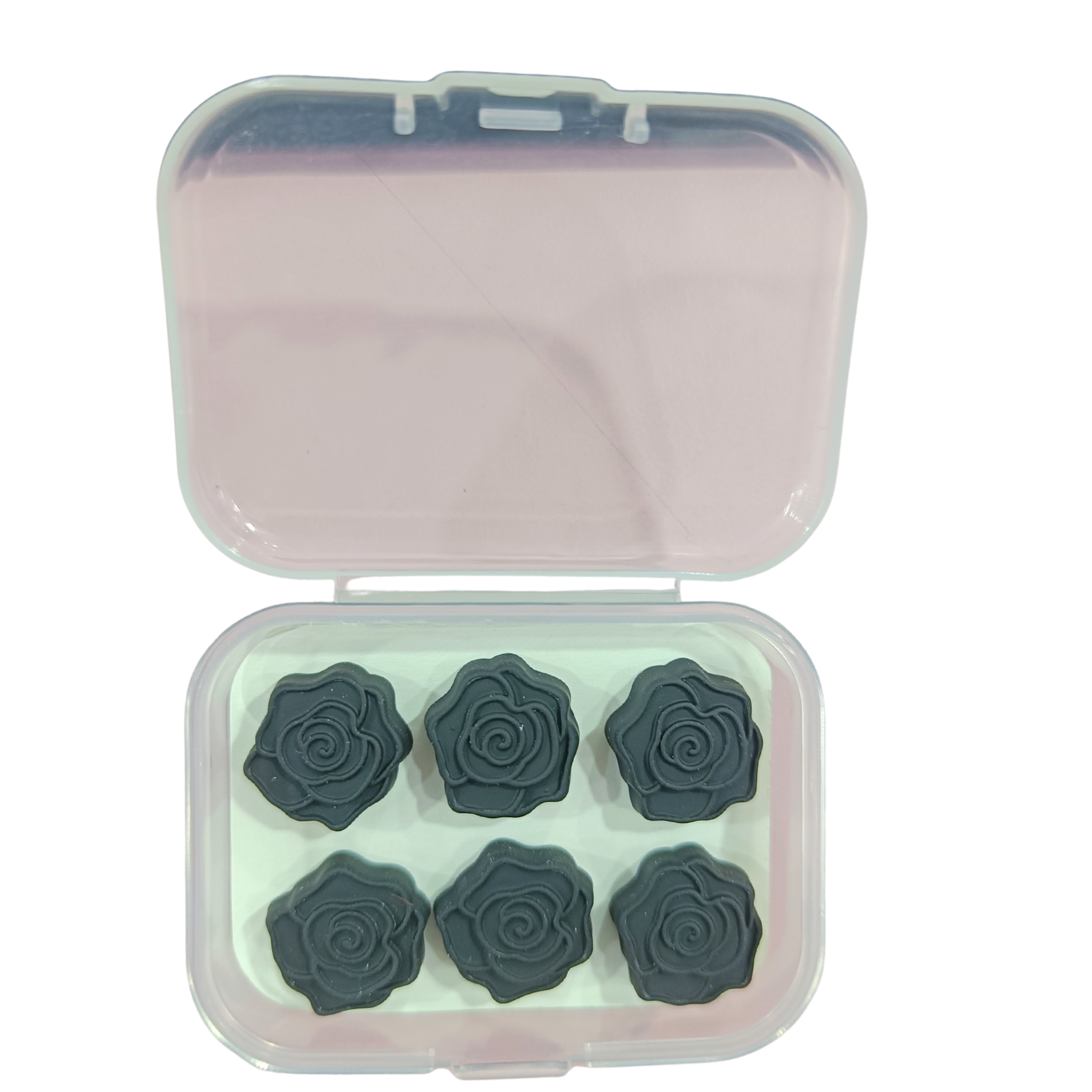 🧲Designer Hijab Magnets Set – Box of 6 (Rose Shape)- MP-014