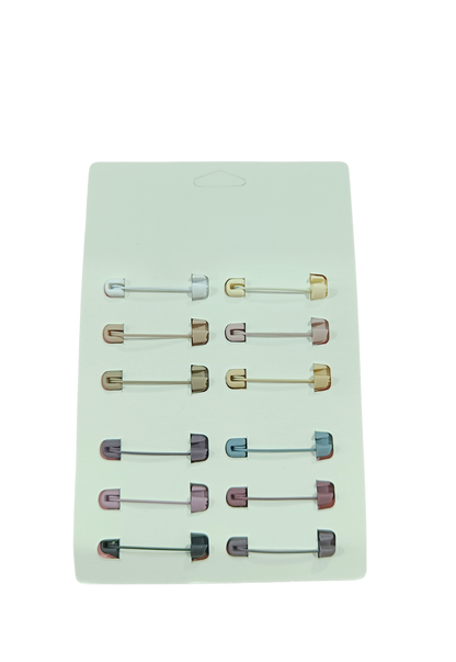 Royal Nobility Hijab Pins – Multicolor Matte Finish (12 Pieces)- MP-025