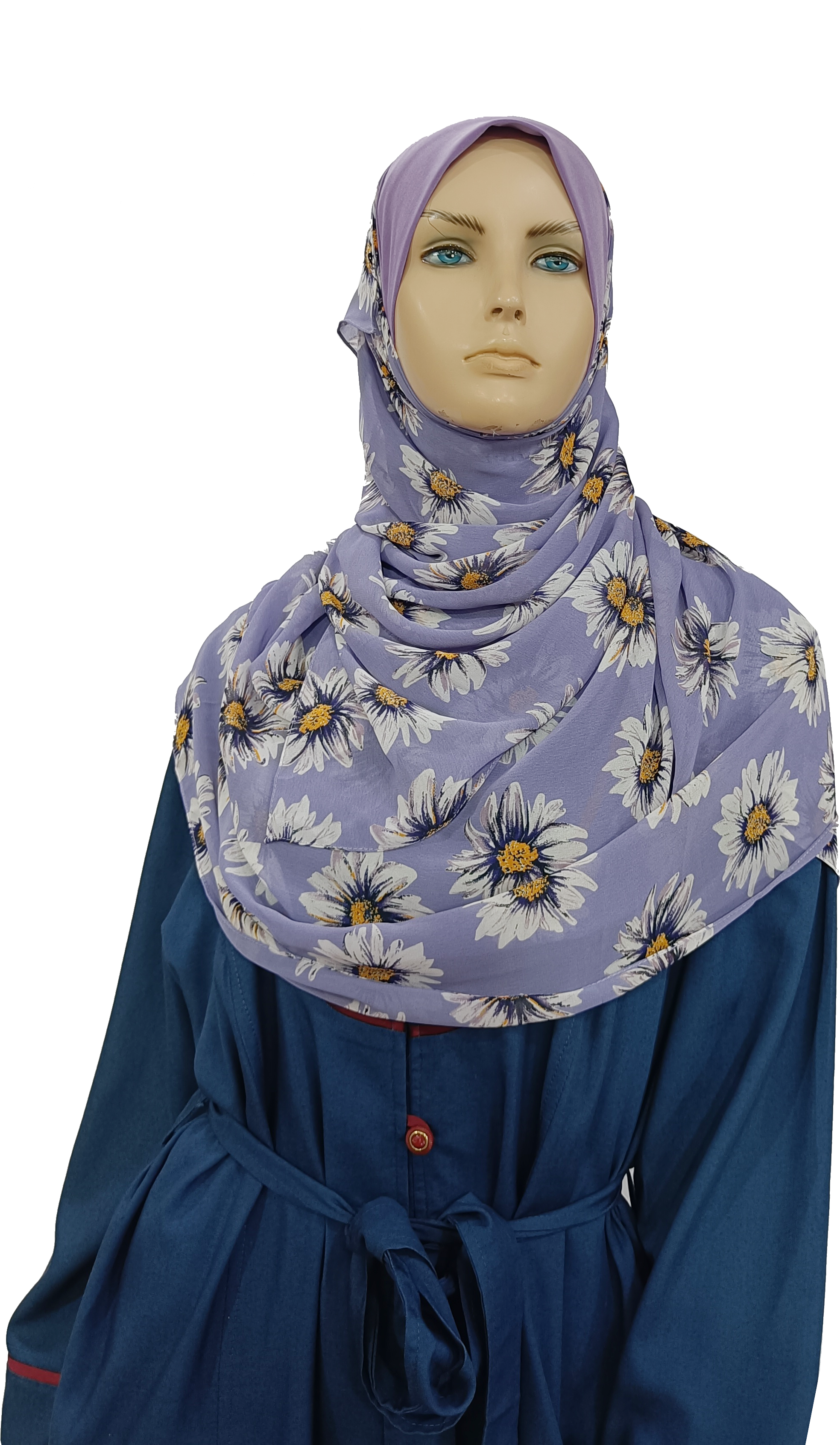 Mona Hijab - Lavender Floral Print - B002P006
