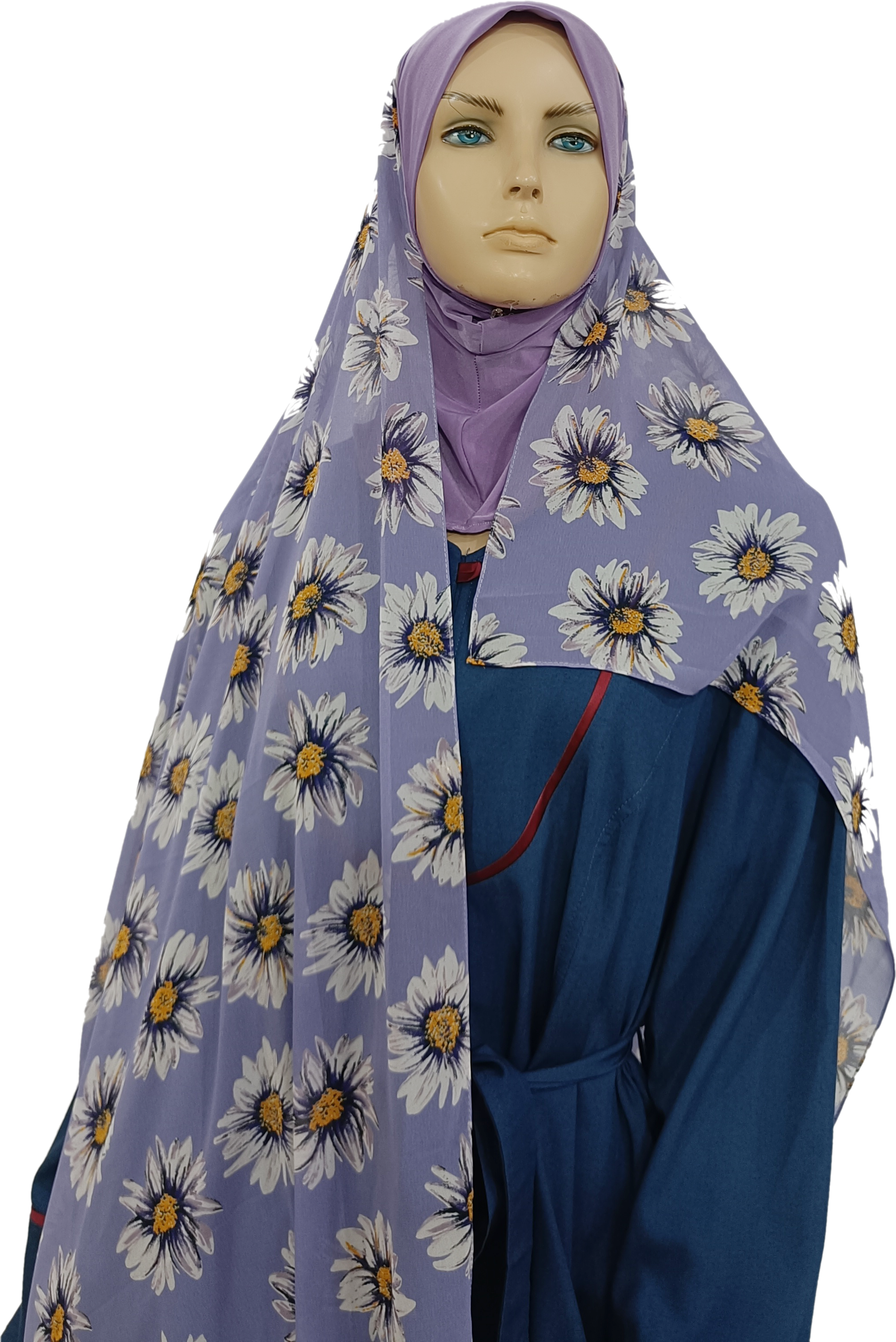 Mona Hijab - Lavender Floral Print - B002P006