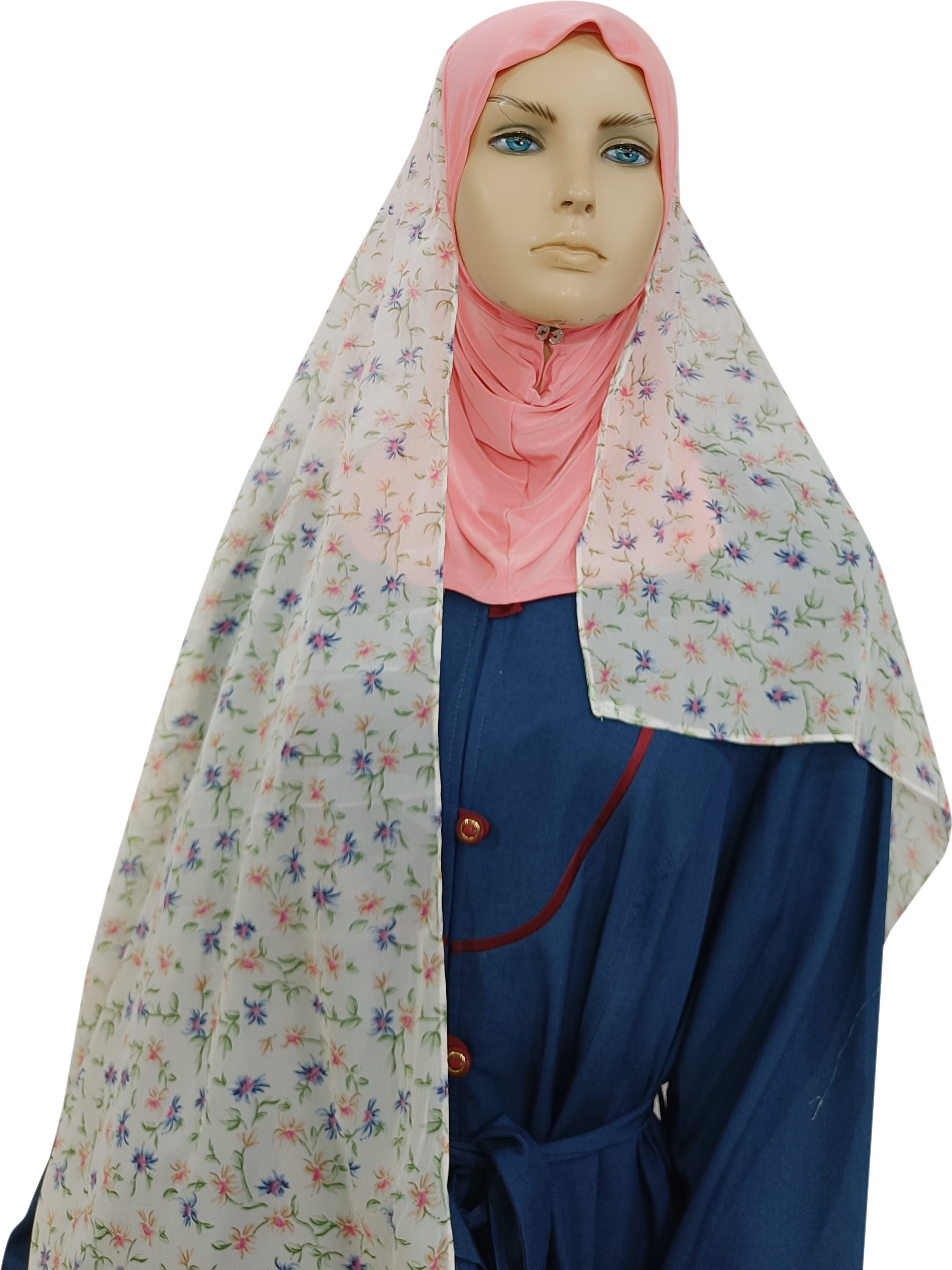 Mona Hijab - White Floral - B002P008