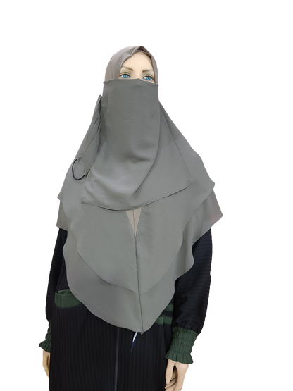 Intent Hijab 3 Piece-Gray XL Size - B003P018