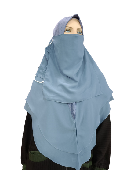 Intent Hijab 3 Piece-SkyBlue - XL Size-B003P019