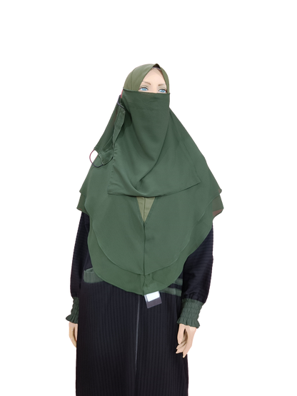 Intent Hijab 3 Piece-BGreen - XL Size-B003P020