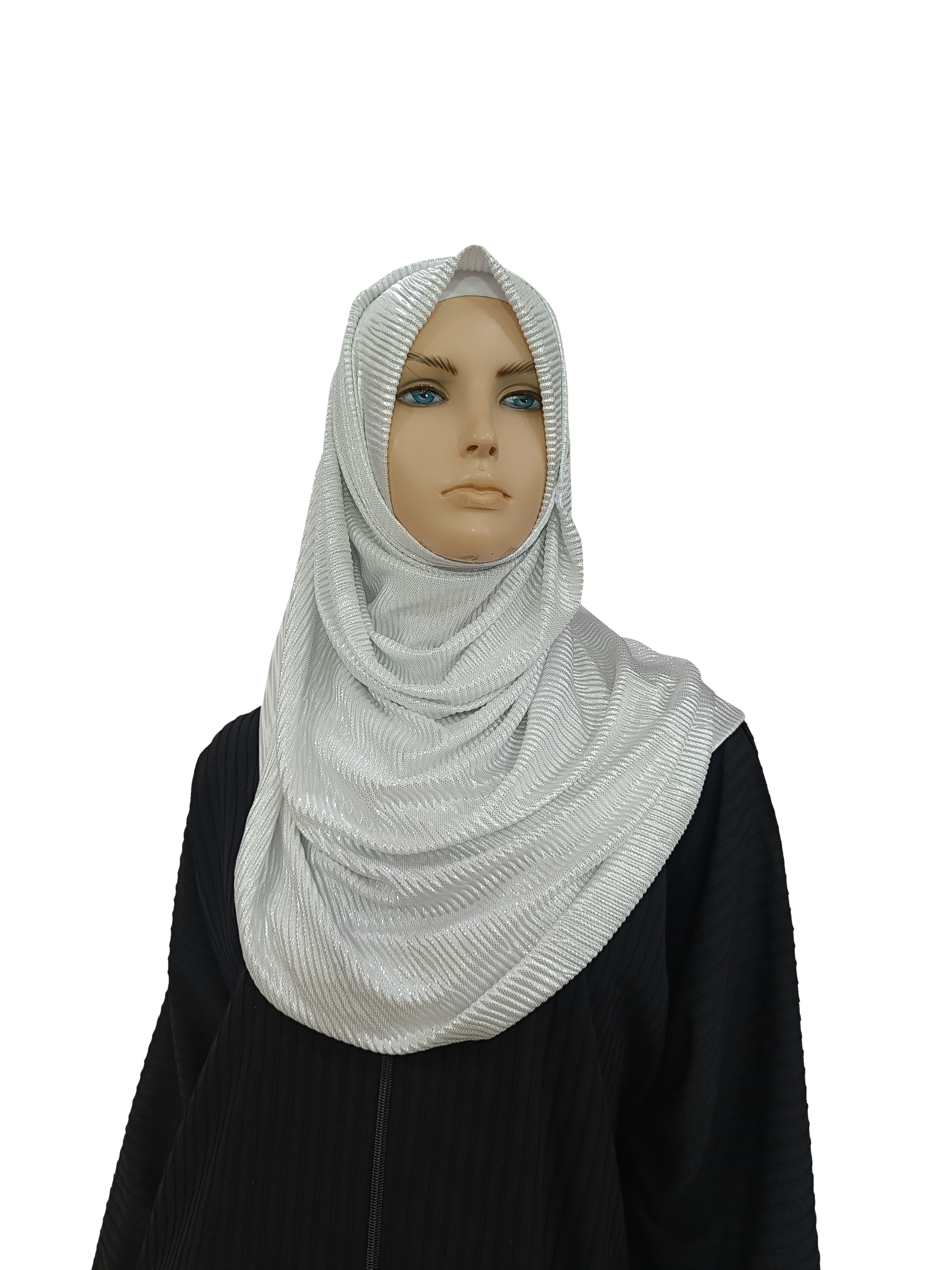 Stretchable  Pleated  Fabric Stole lightweight and soft fabric  -  B004P029