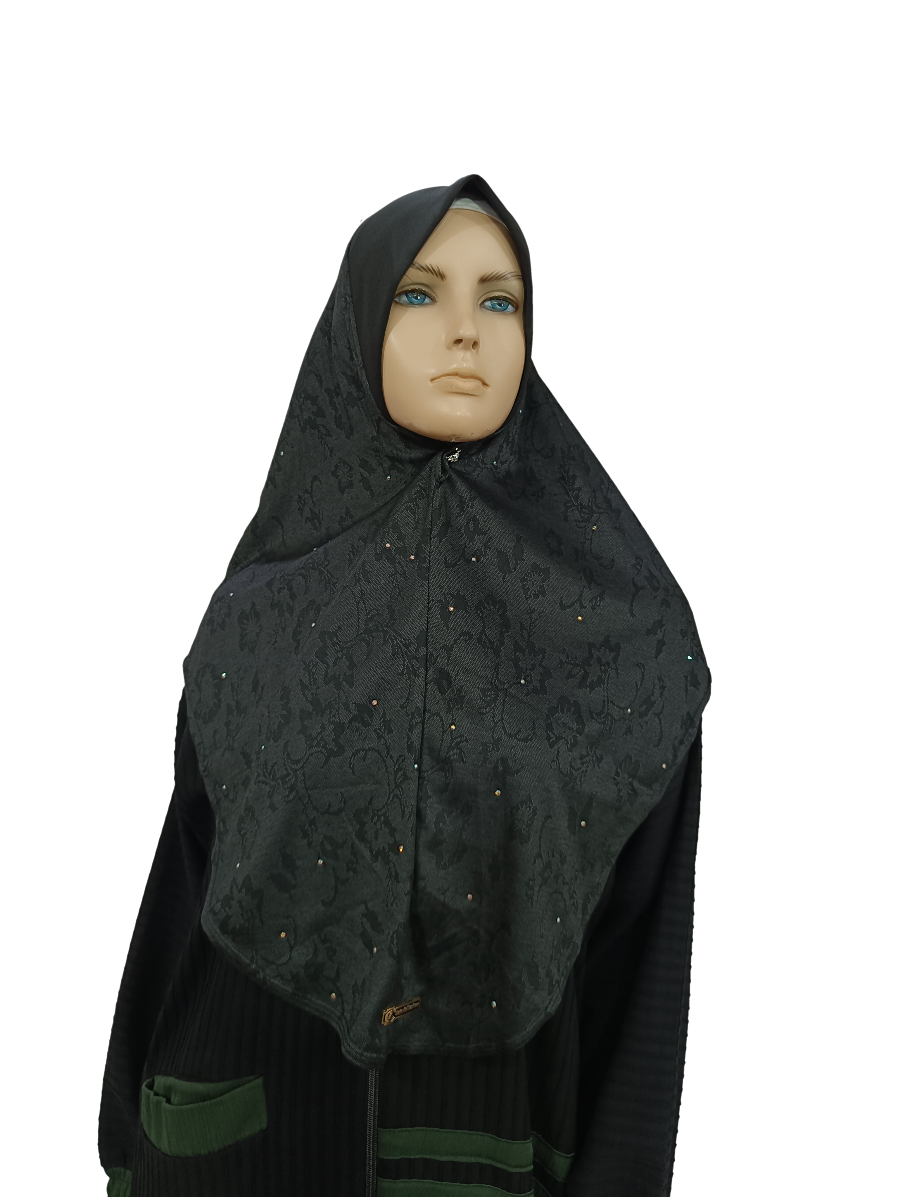 Printed Denim Hijab(L SIze) – Elegant & Comfortable Everyday Wear  - B006P008