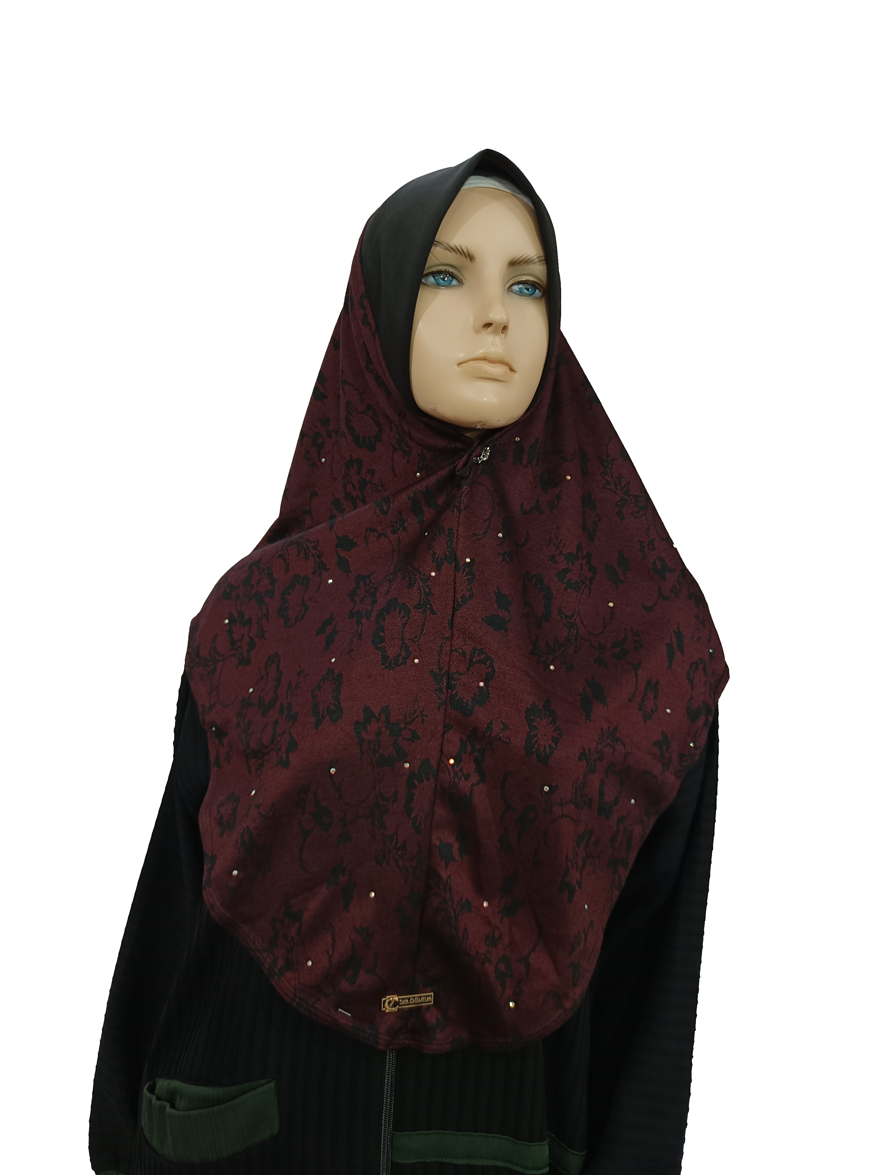 Printed Denim Hijab(L Size) – Elegant & Comfortable Everyday Wear   - B006P013