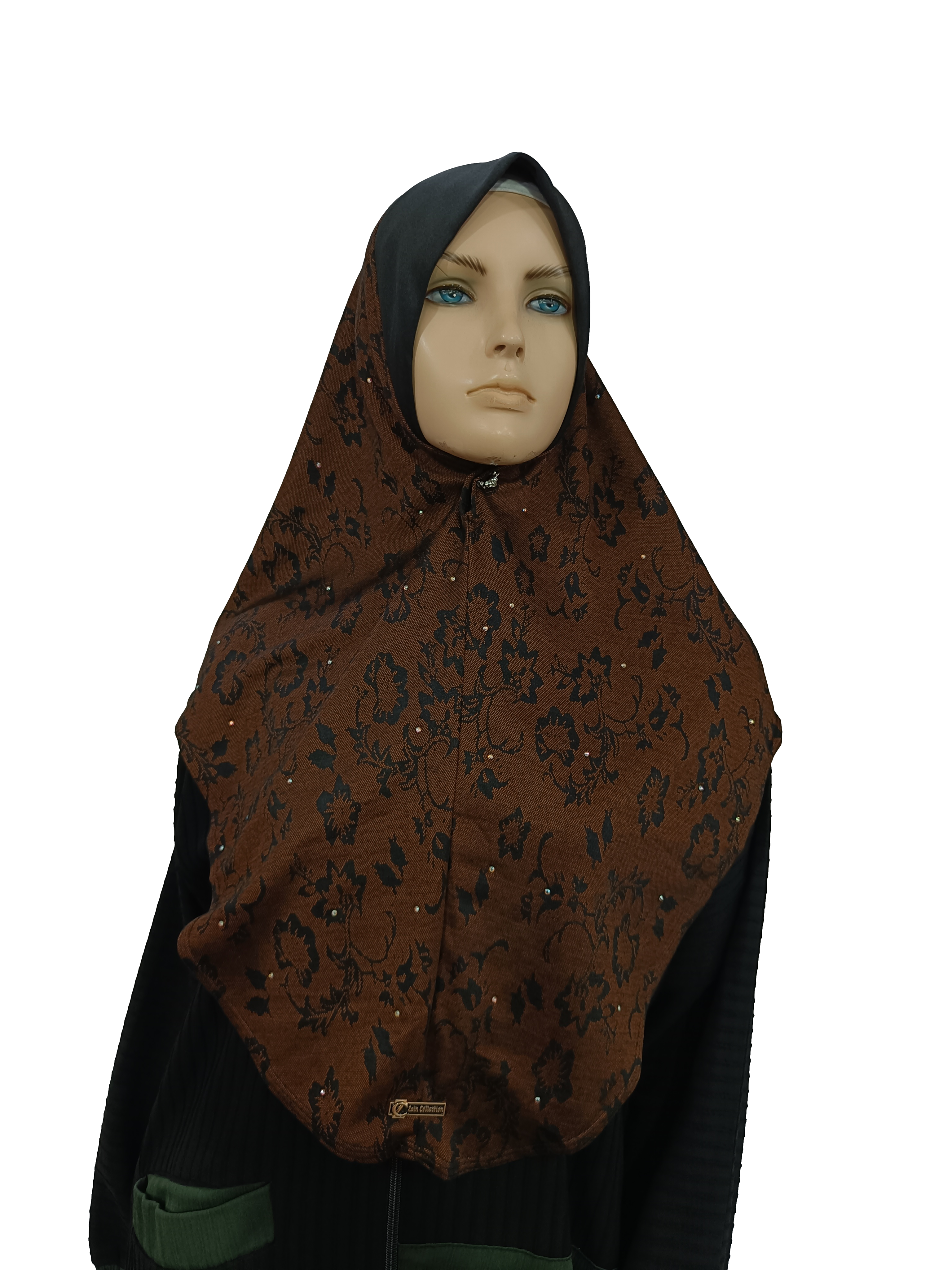 Printed Denim Hijab(L Size) – Elegant & Comfortable Everyday Wear  - B006P014