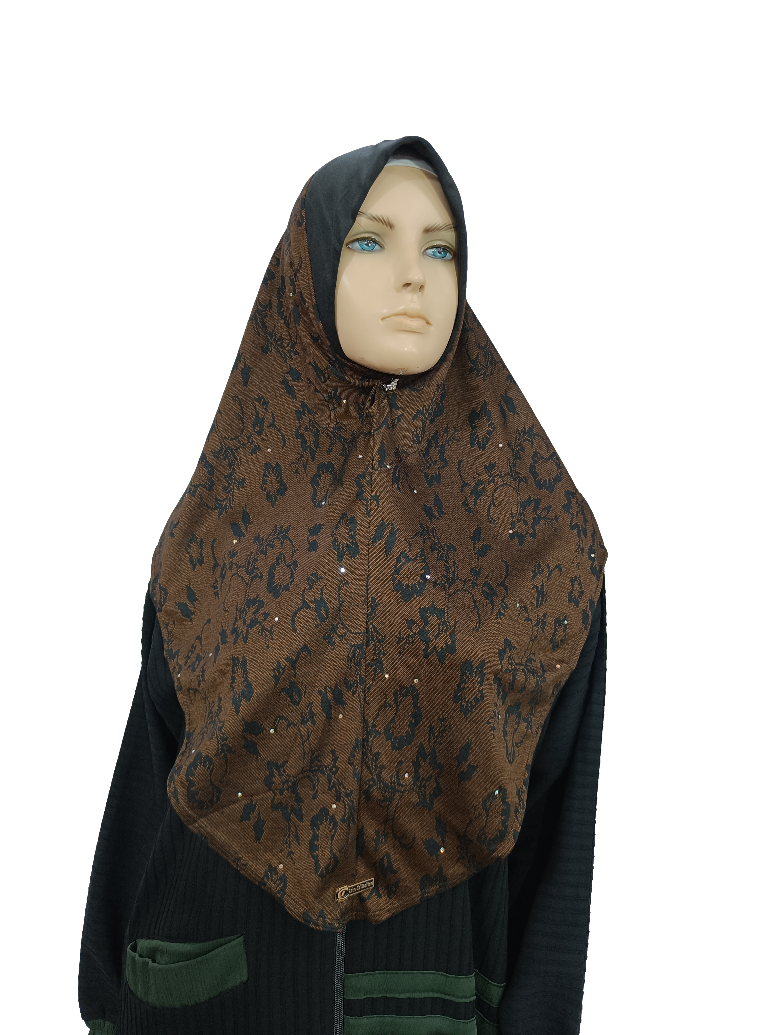 Printed Denim Hijab(L Size) – Elegant & Comfortable Everyday Wear- B006P015