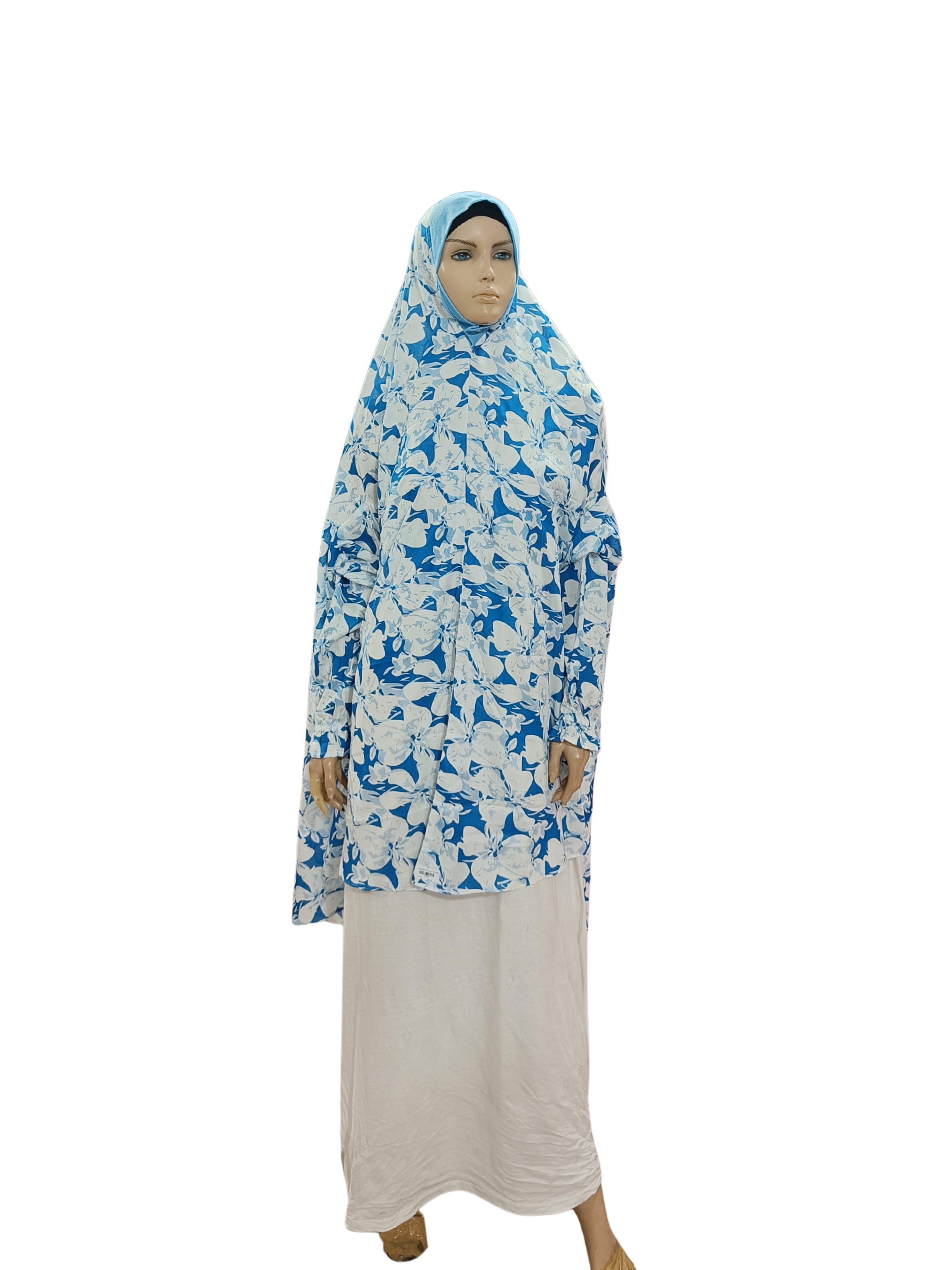 Printed Cotton Namaaz Hijab – Soft, Breathable & Full Coverage.B009P022