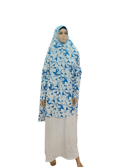 Printed Cotton Namaaz Hijab – Soft, Breathable & Full Coverage.B009P022