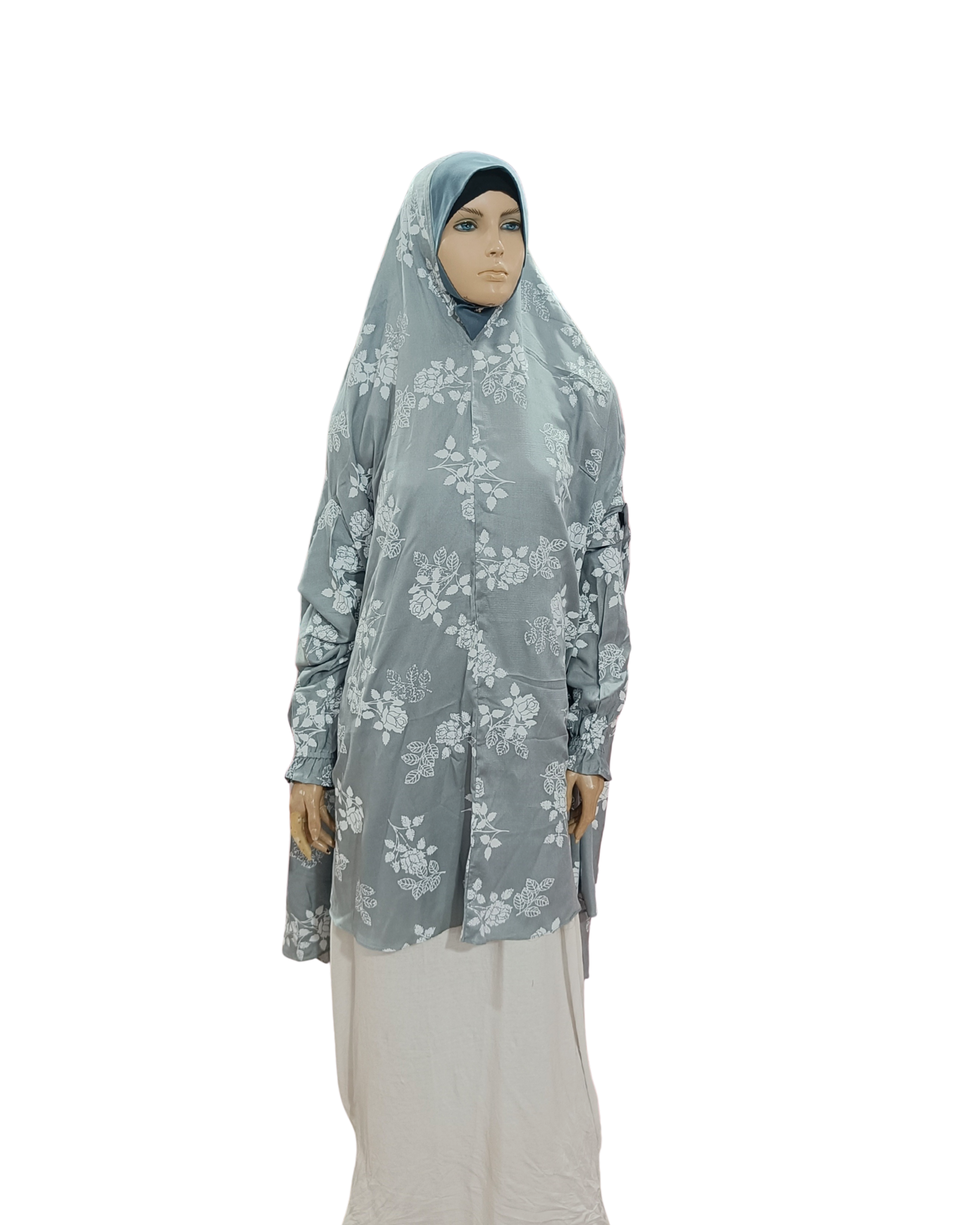 Printed Cotton Namaaz Hijab – Soft, Breathable & Full Coverage.B009P023