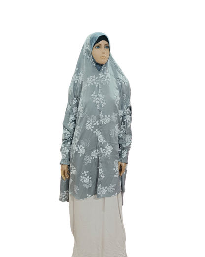 Printed Cotton Namaaz Hijab – Soft, Breathable & Full Coverage.B009P023