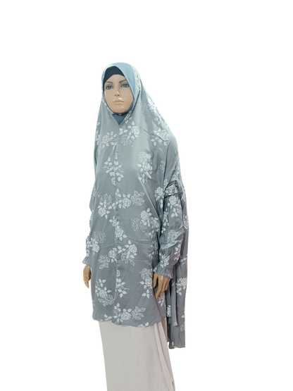Printed Cotton Namaaz Hijab – Soft, Breathable & Full Coverage.B009P023
