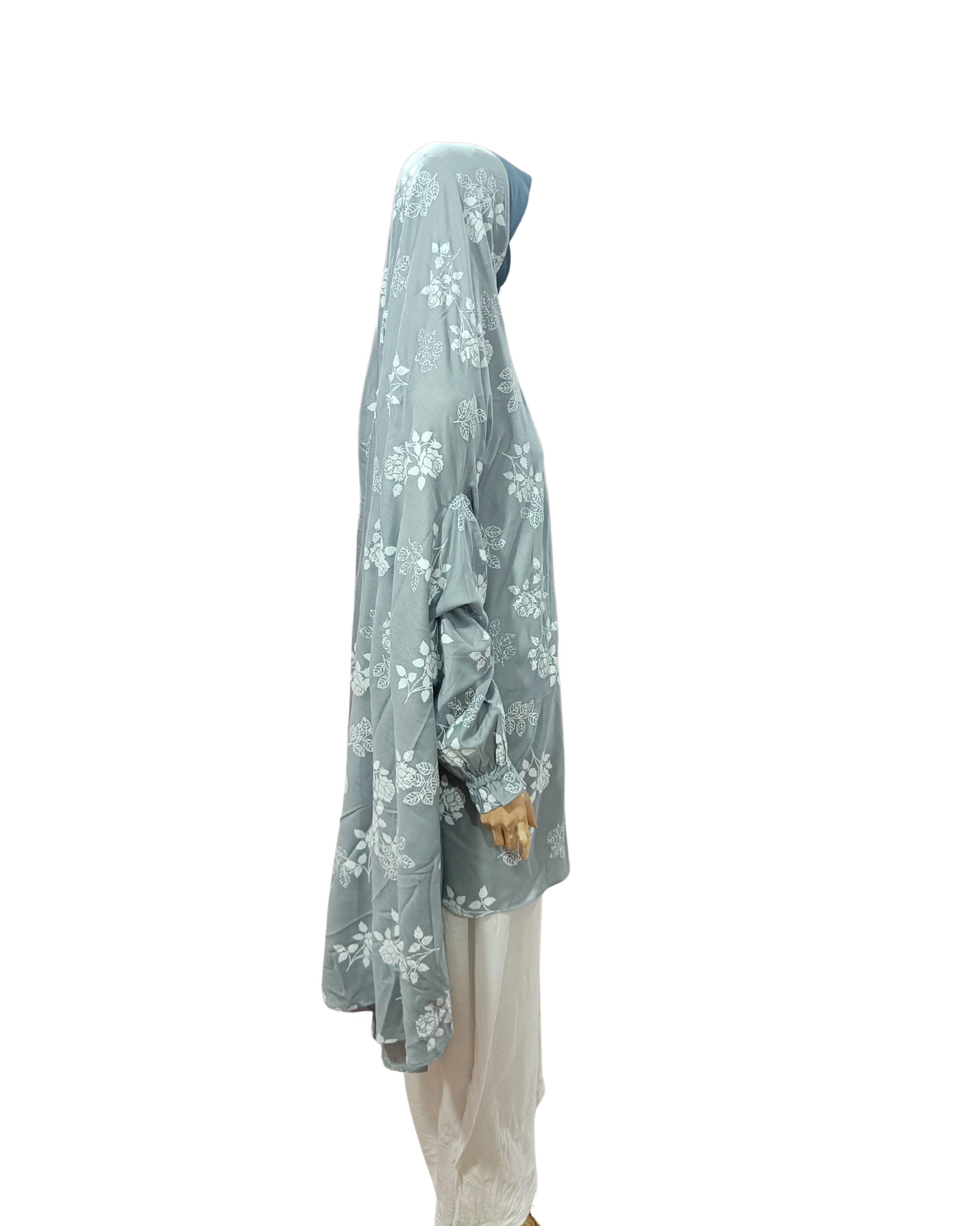 Printed Cotton Namaaz Hijab – Soft, Breathable & Full Coverage.B009P023