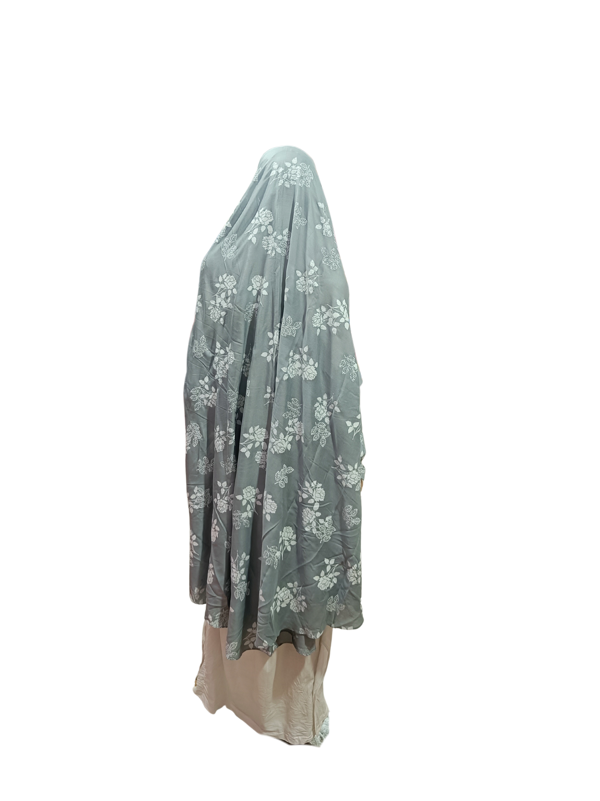 Printed Cotton Namaaz Hijab – Soft, Breathable & Full Coverage.B009P023