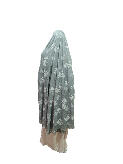 Printed Cotton Namaaz Hijab – Soft, Breathable & Full Coverage.B009P023