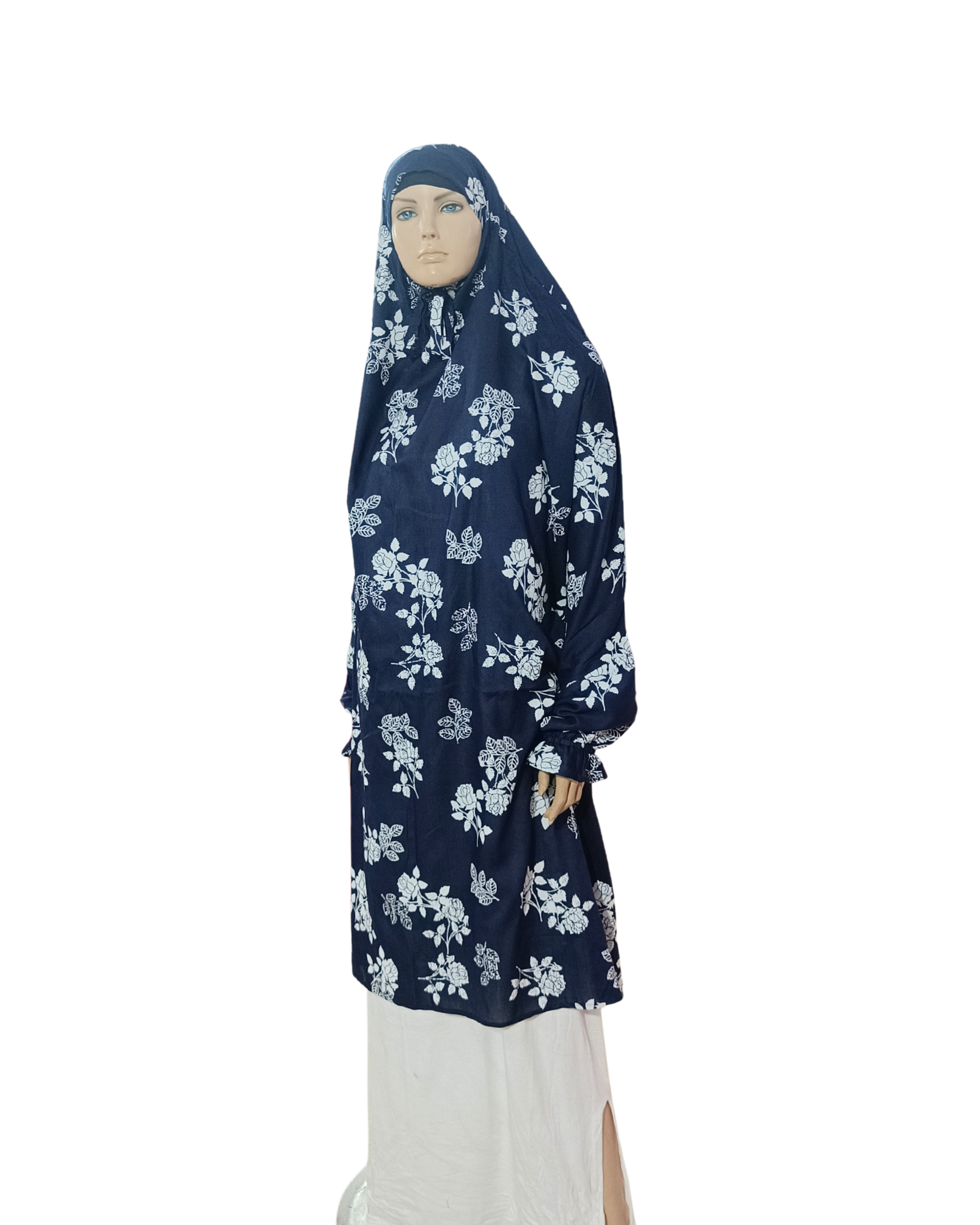 Printed Cotton Namaaz Hijab – Soft, Breathable & Full Coverage.B009P021