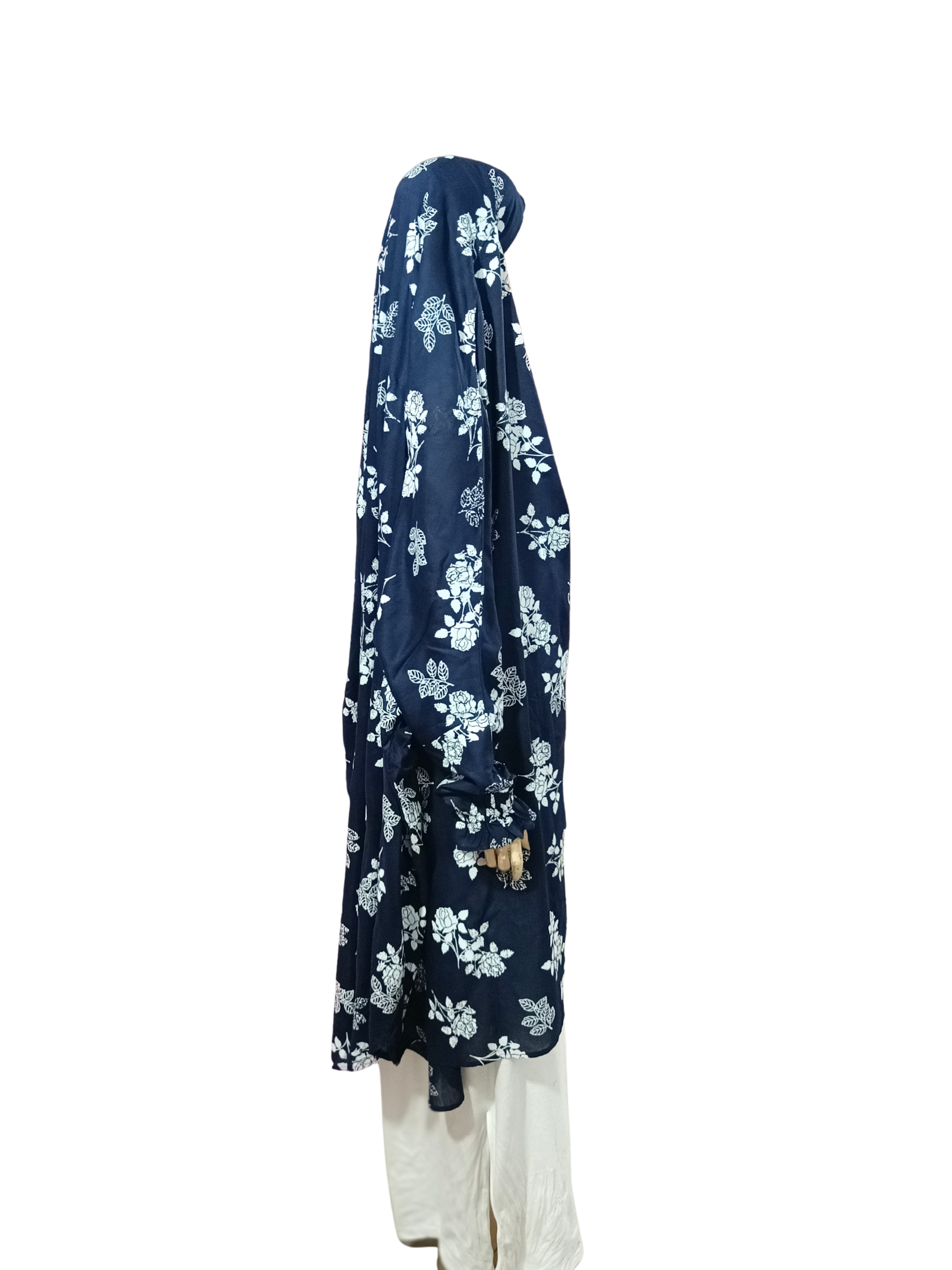 Printed Cotton Namaaz Hijab – Soft, Breathable & Full Coverage.B009P021