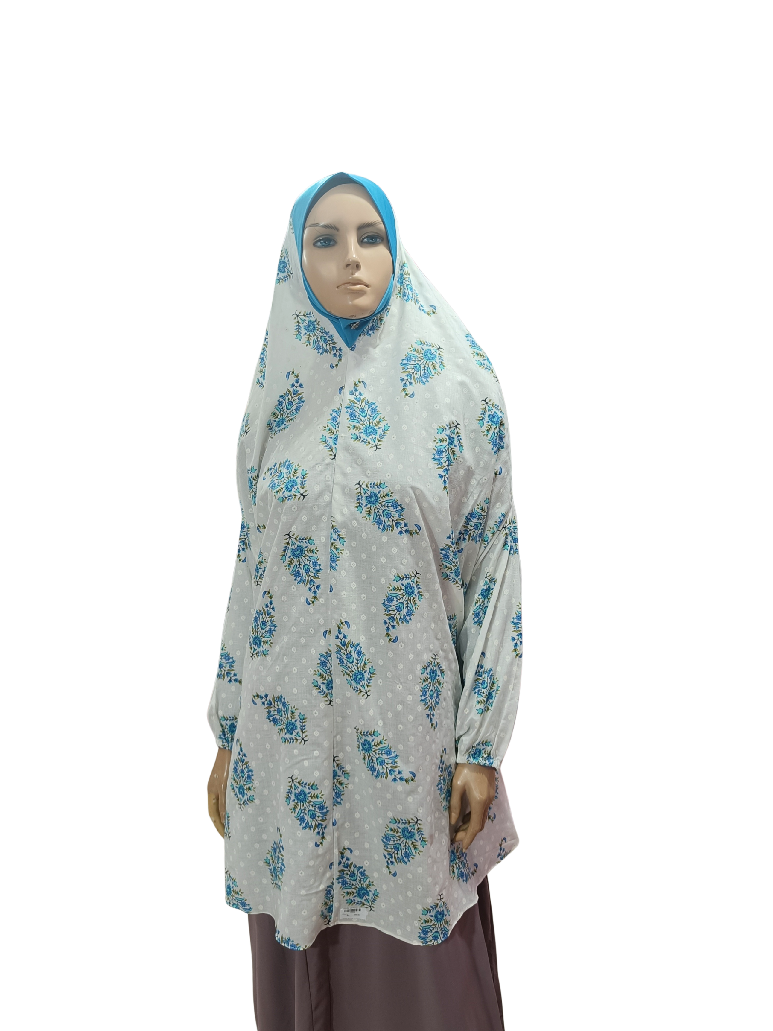 Printed Cotton Namaaz Hijab – Soft, Breathable & Full Coverage.B009P020