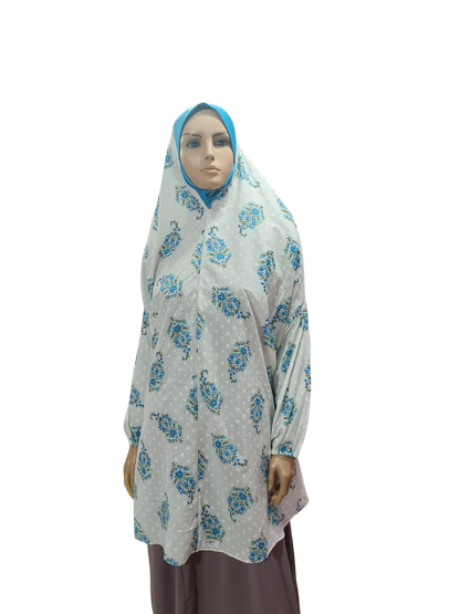 Printed Cotton Namaaz Hijab – Soft, Breathable & Full Coverage.B009P020