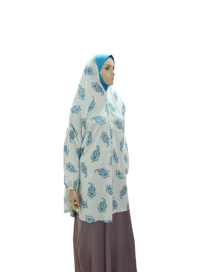 Printed Cotton Namaaz Hijab – Soft, Breathable & Full Coverage.B009P020