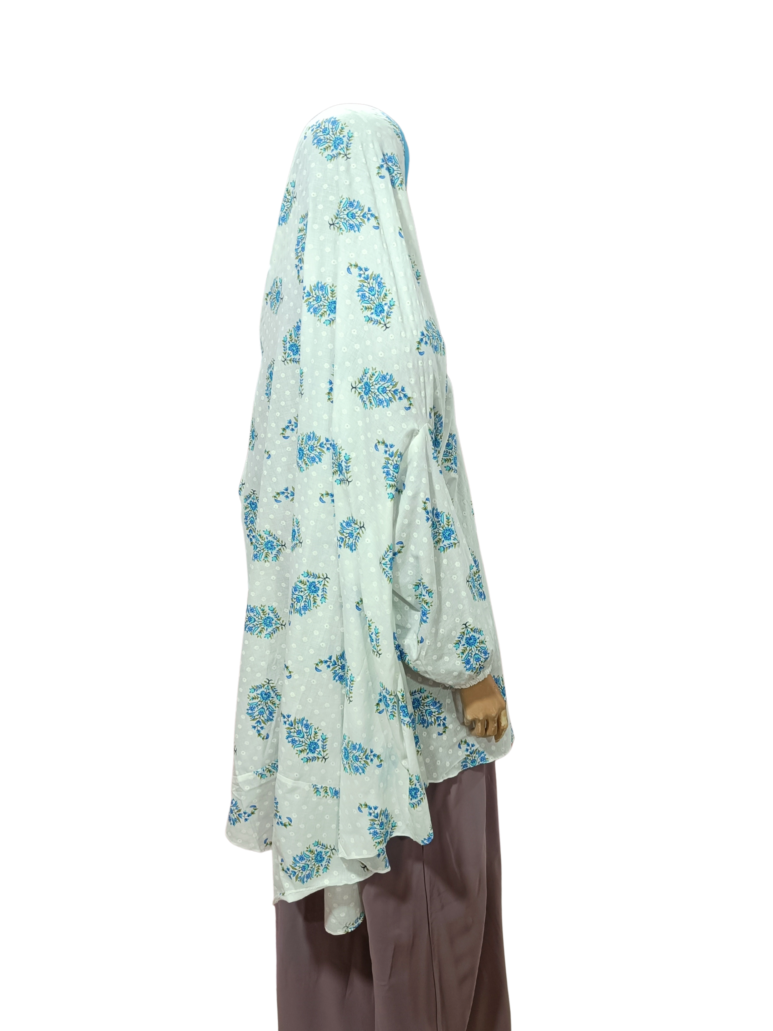 Printed Cotton Namaaz Hijab – Soft, Breathable & Full Coverage.B009P020