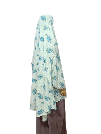 Printed Cotton Namaaz Hijab – Soft, Breathable & Full Coverage.B009P020