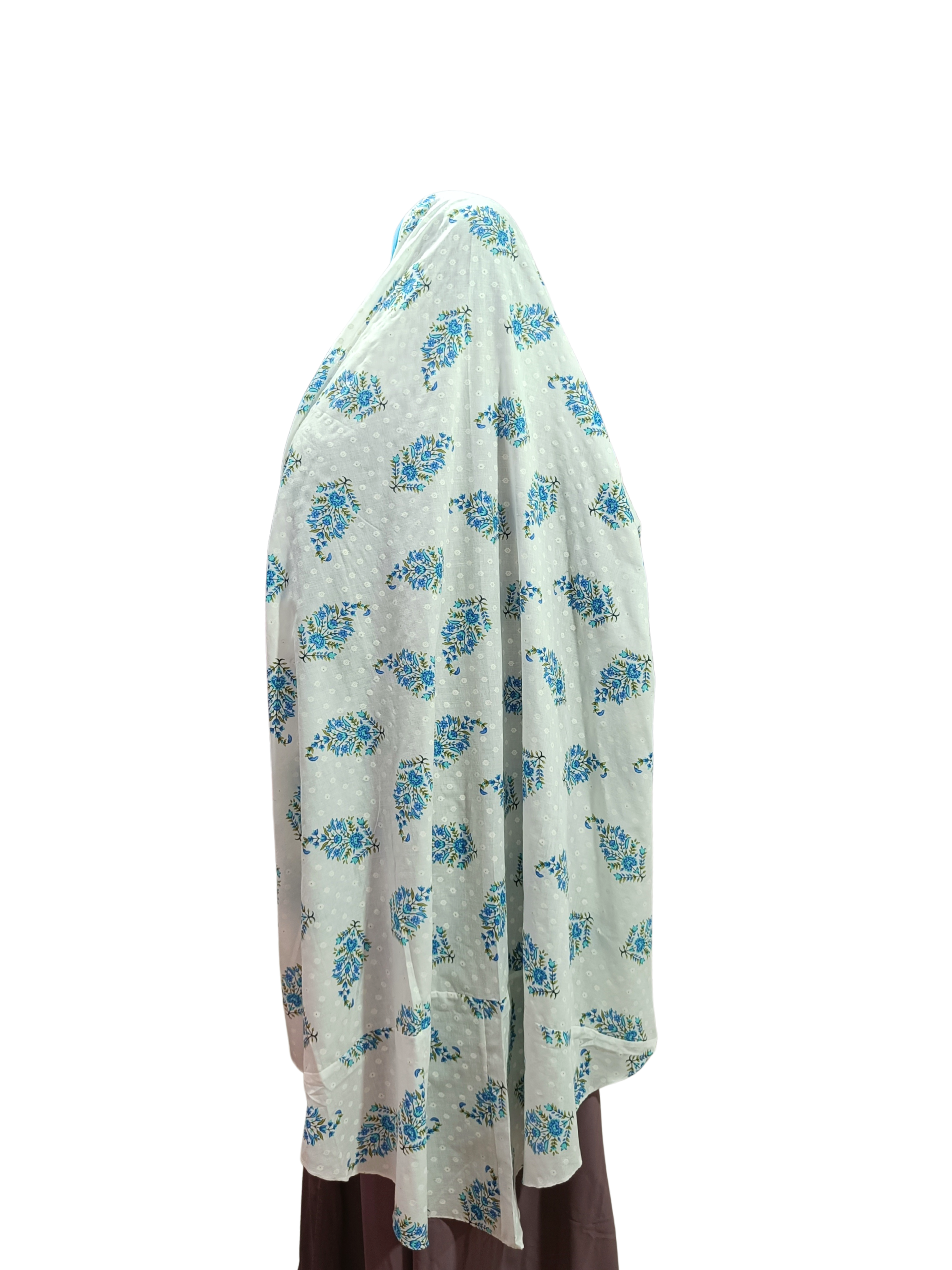 Printed Cotton Namaaz Hijab – Soft, Breathable & Full Coverage.B009P020