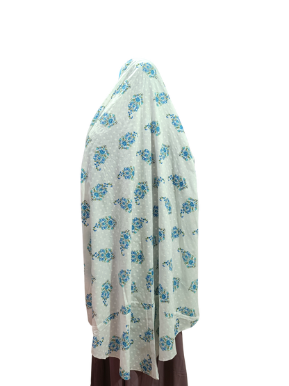 Printed Cotton Namaaz Hijab – Soft, Breathable & Full Coverage.B009P020