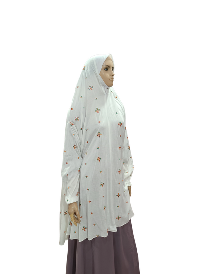 Printed Cotton Namaaz Hijab – Soft, Breathable & Full Coverage.B009P019