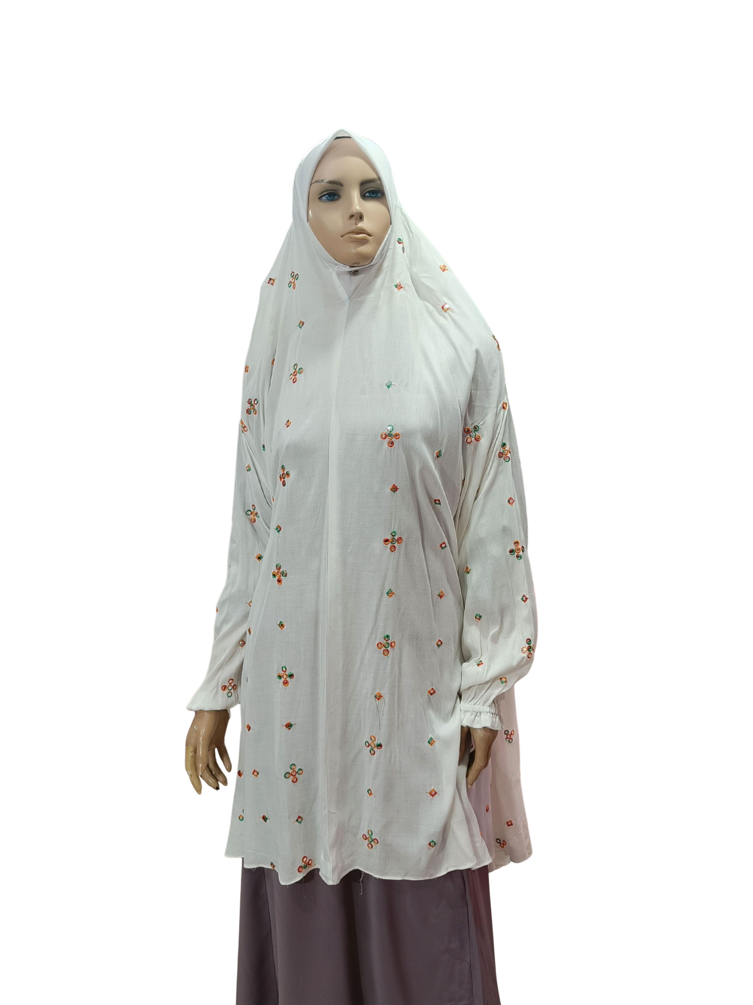 Printed Cotton Namaaz Hijab – Soft, Breathable & Full Coverage.B009P019